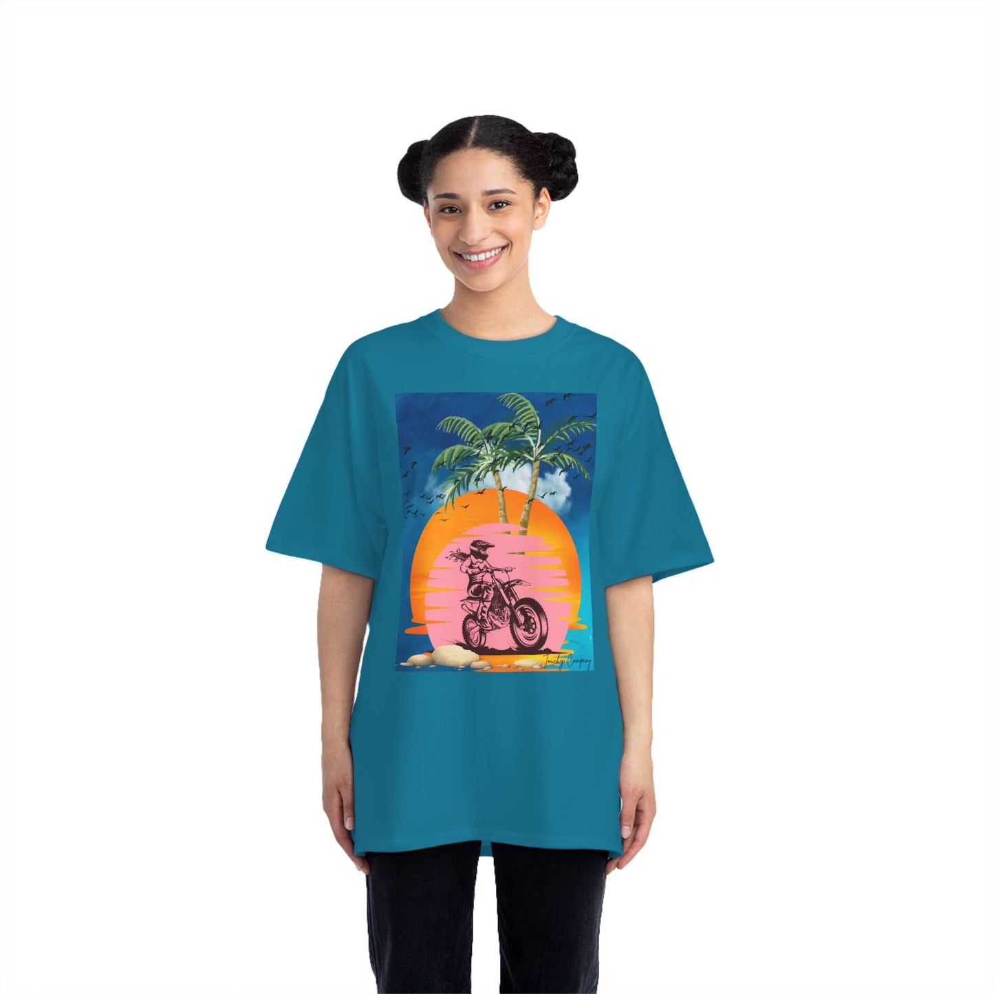 Vintage Sunset Motorcycle Graphic T-Shirt