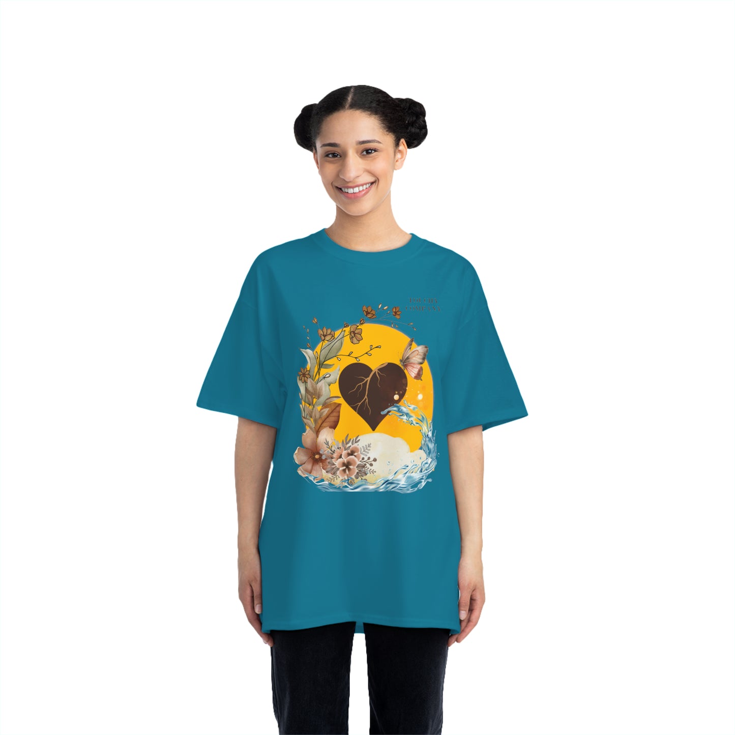 Brown Skin Heart, Oversized T-Shirt