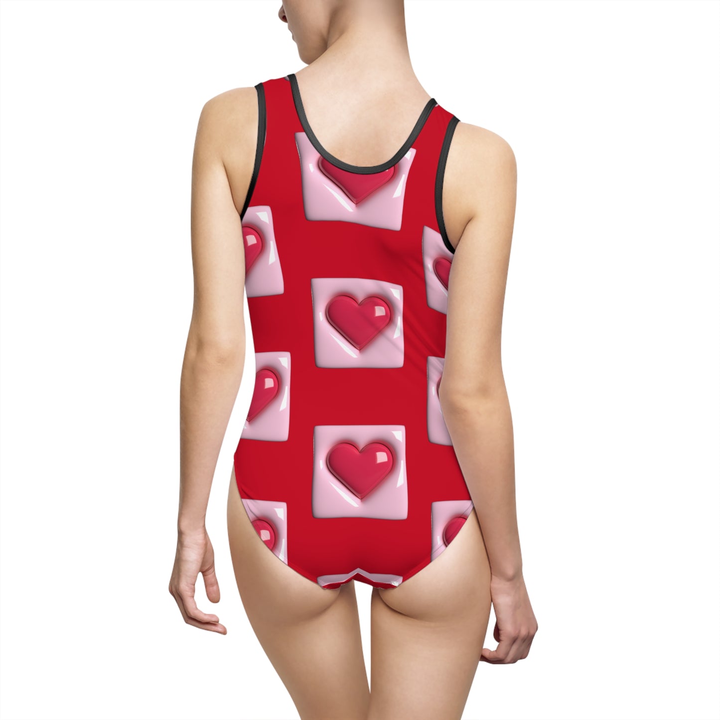 Bubble Heart Classic One-Piece Swimsuit