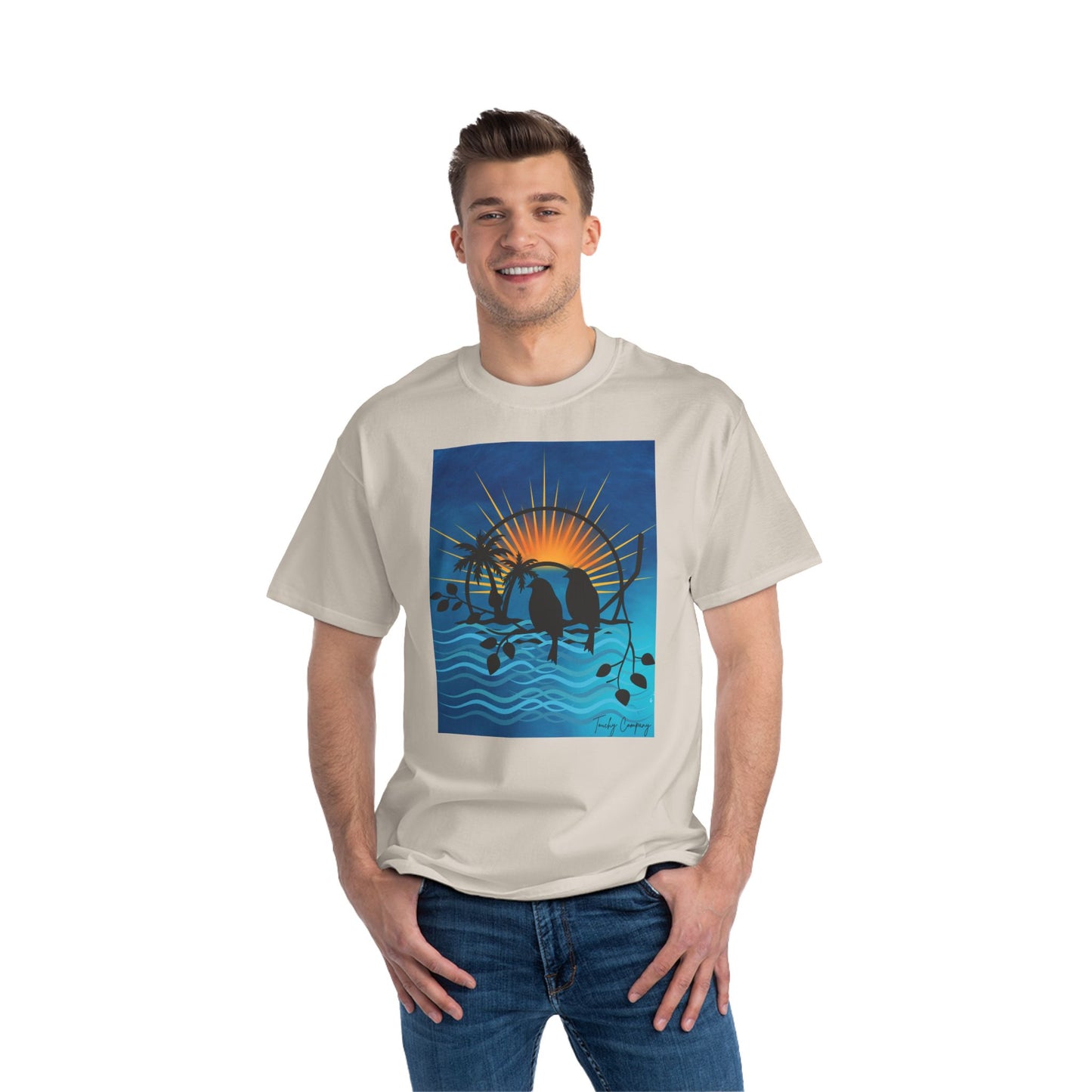 Tropical Sunset Graphic T-Shirt for Beach Lovers
