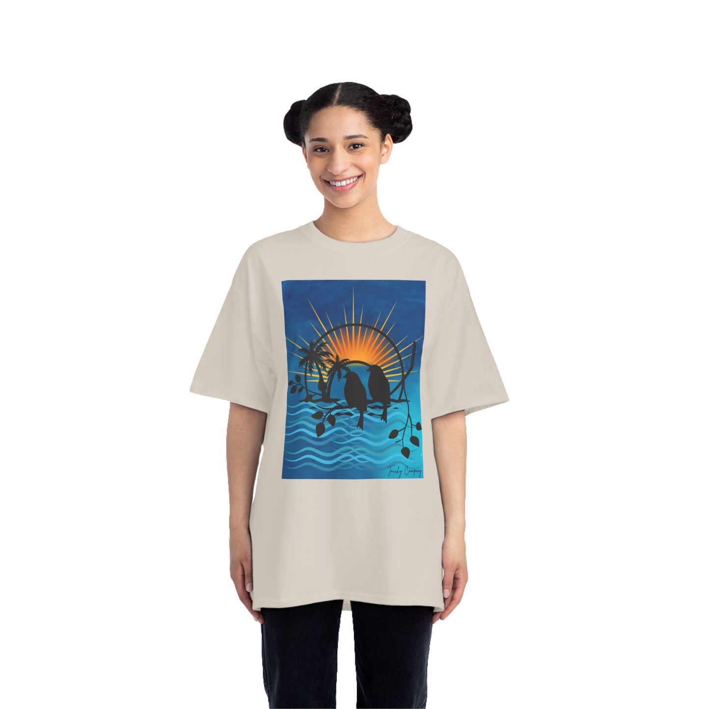 Tropical Sunset Graphic T-Shirt for Beach Lovers