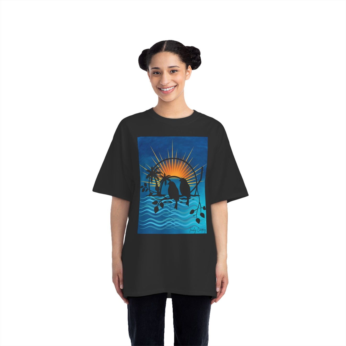 Tropical Sunset Graphic T-Shirt for Beach Lovers