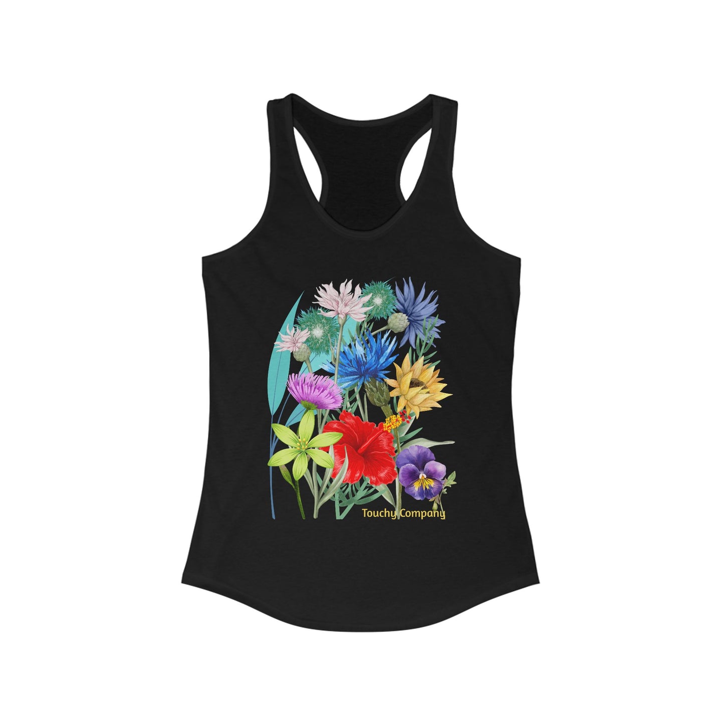 Floral Women's Racerback Tank - Perfect for Summer Days