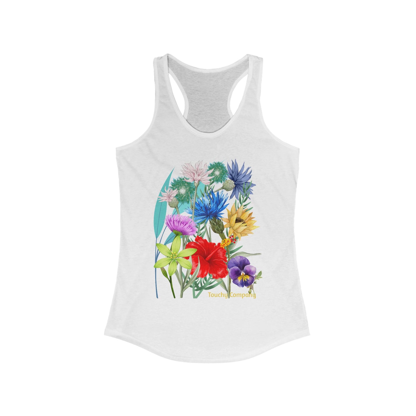 Floral Women's Racerback Tank - Perfect for Summer Days