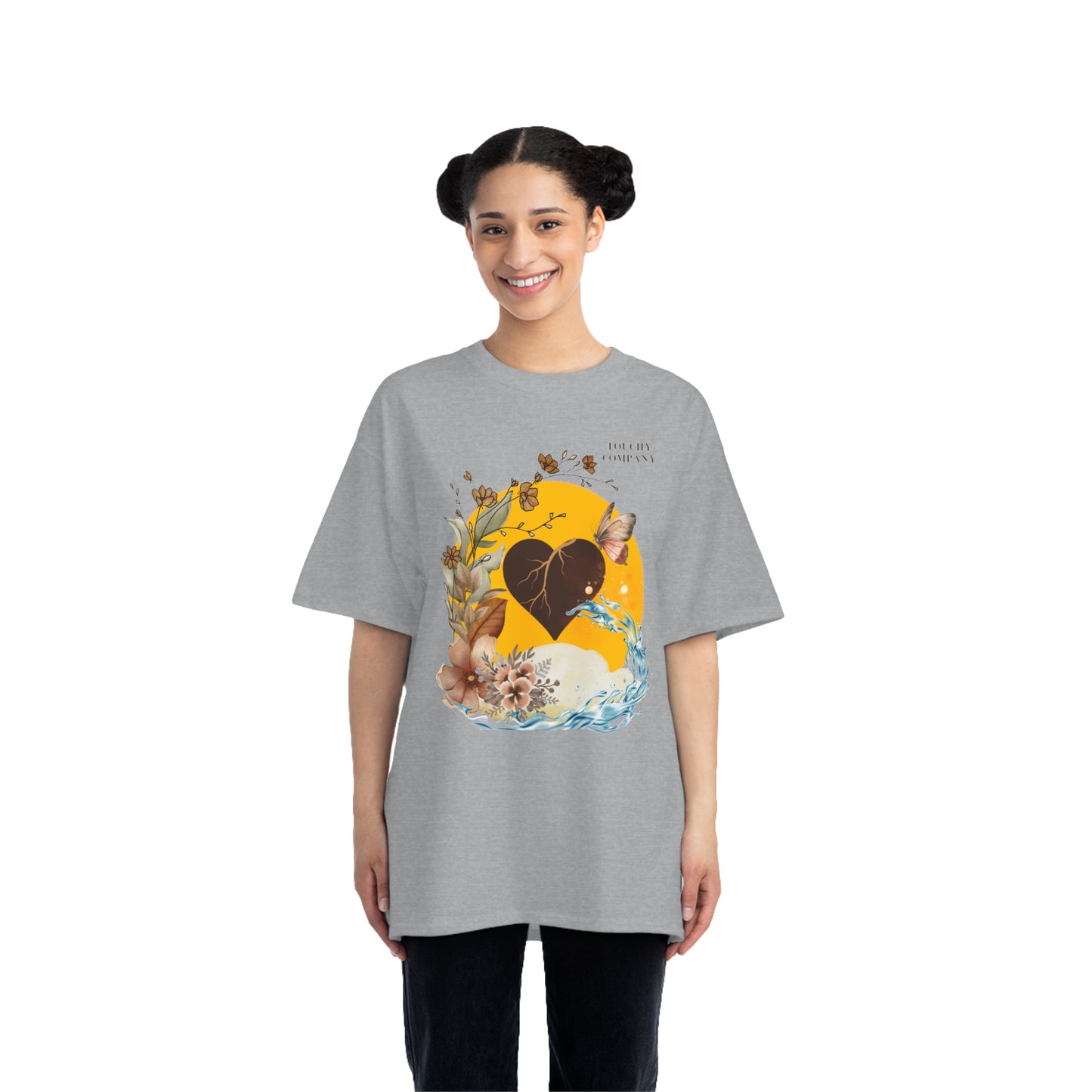 Brown Skin Heart, Oversized T-Shirt