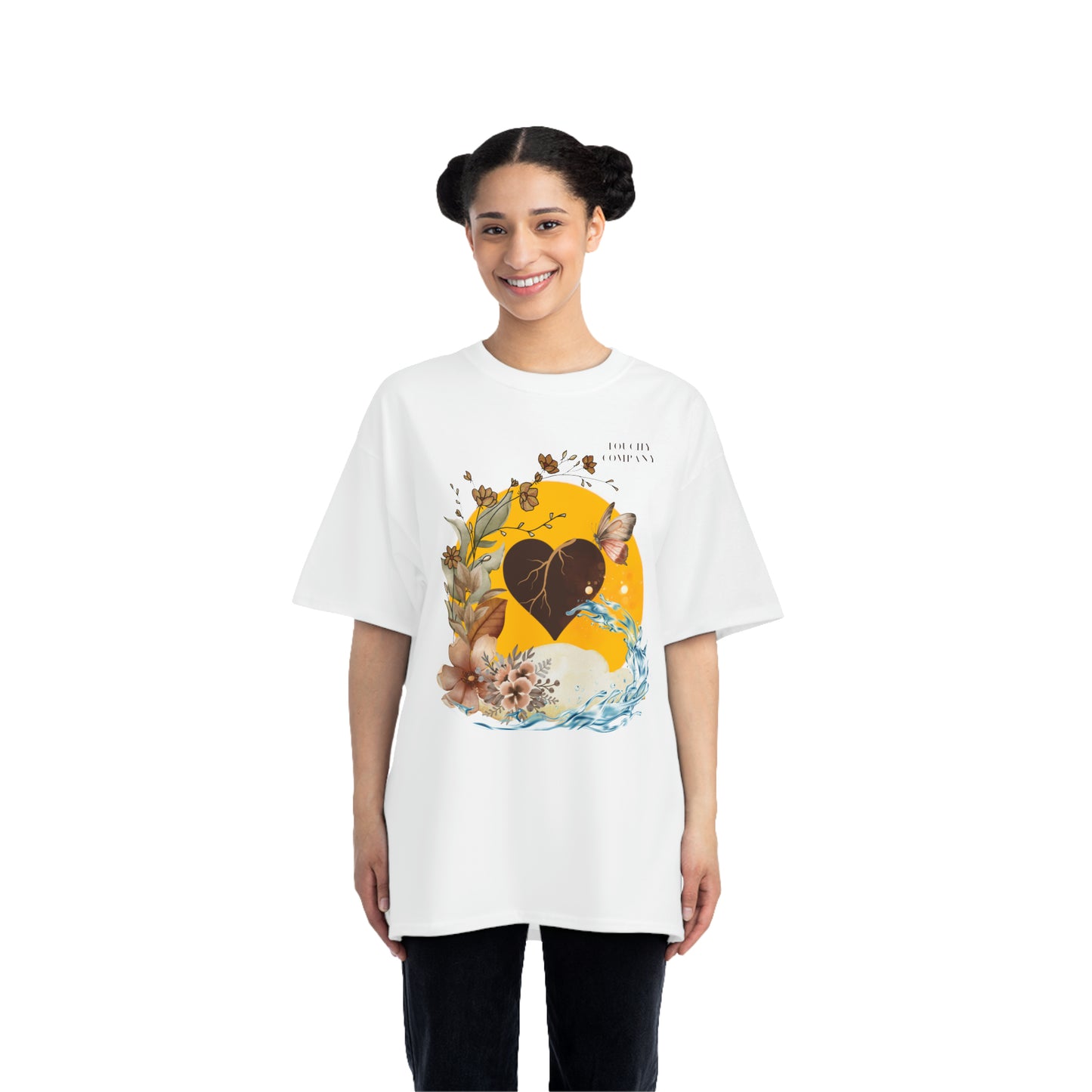 Brown Skin Heart, Oversized T-Shirt