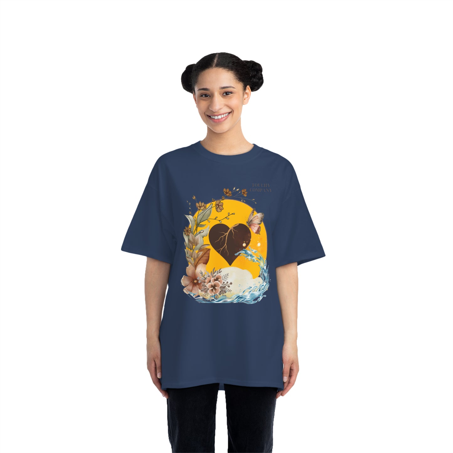 Brown Skin Heart, Oversized T-Shirt