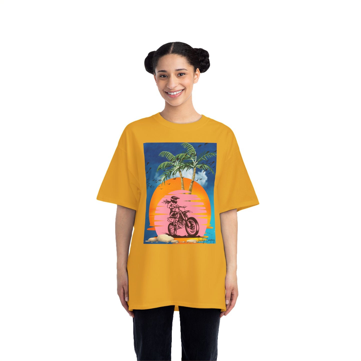 Vintage Sunset Motorcycle Graphic T-Shirt