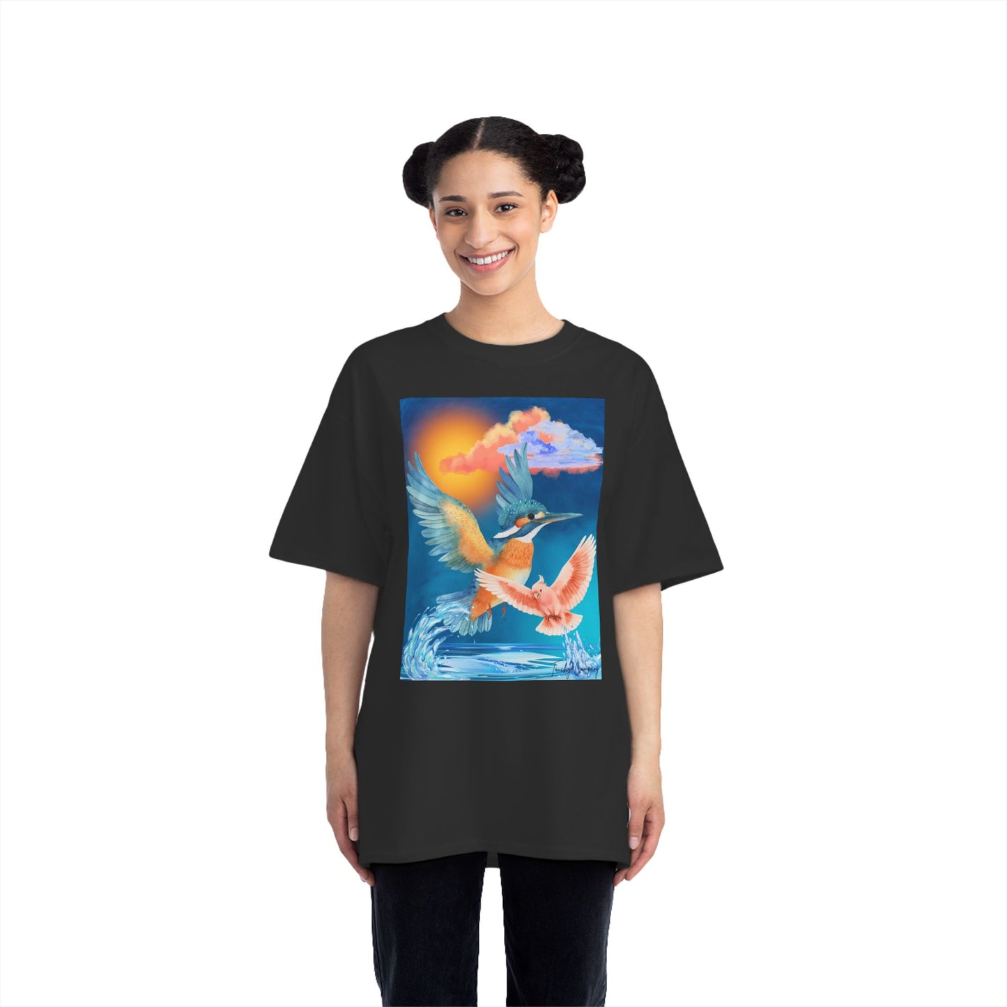 Colorful Kingfisher Graphic T-Shirt for Nature Lovers