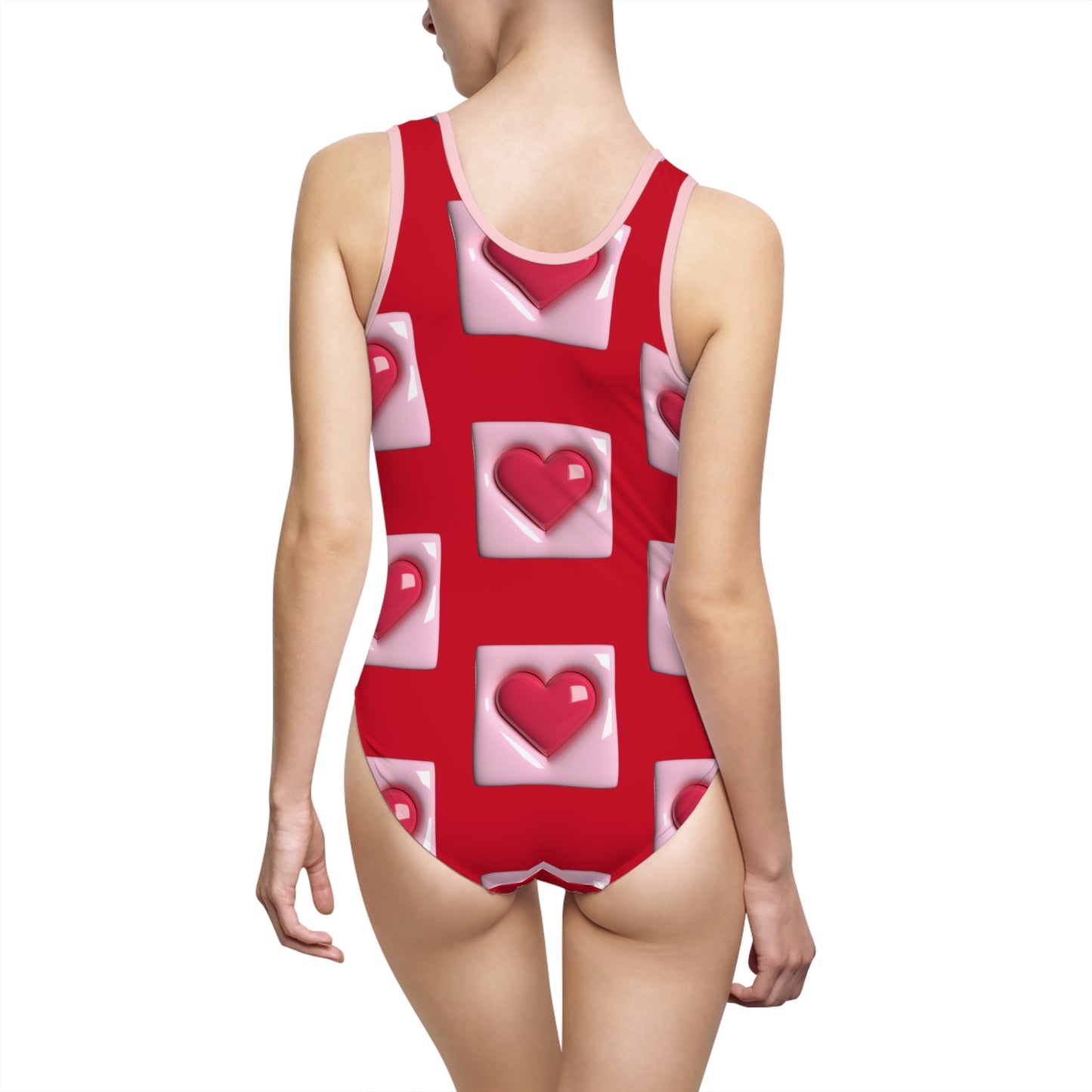 Bubble Heart Classic One-Piece Swimsuit