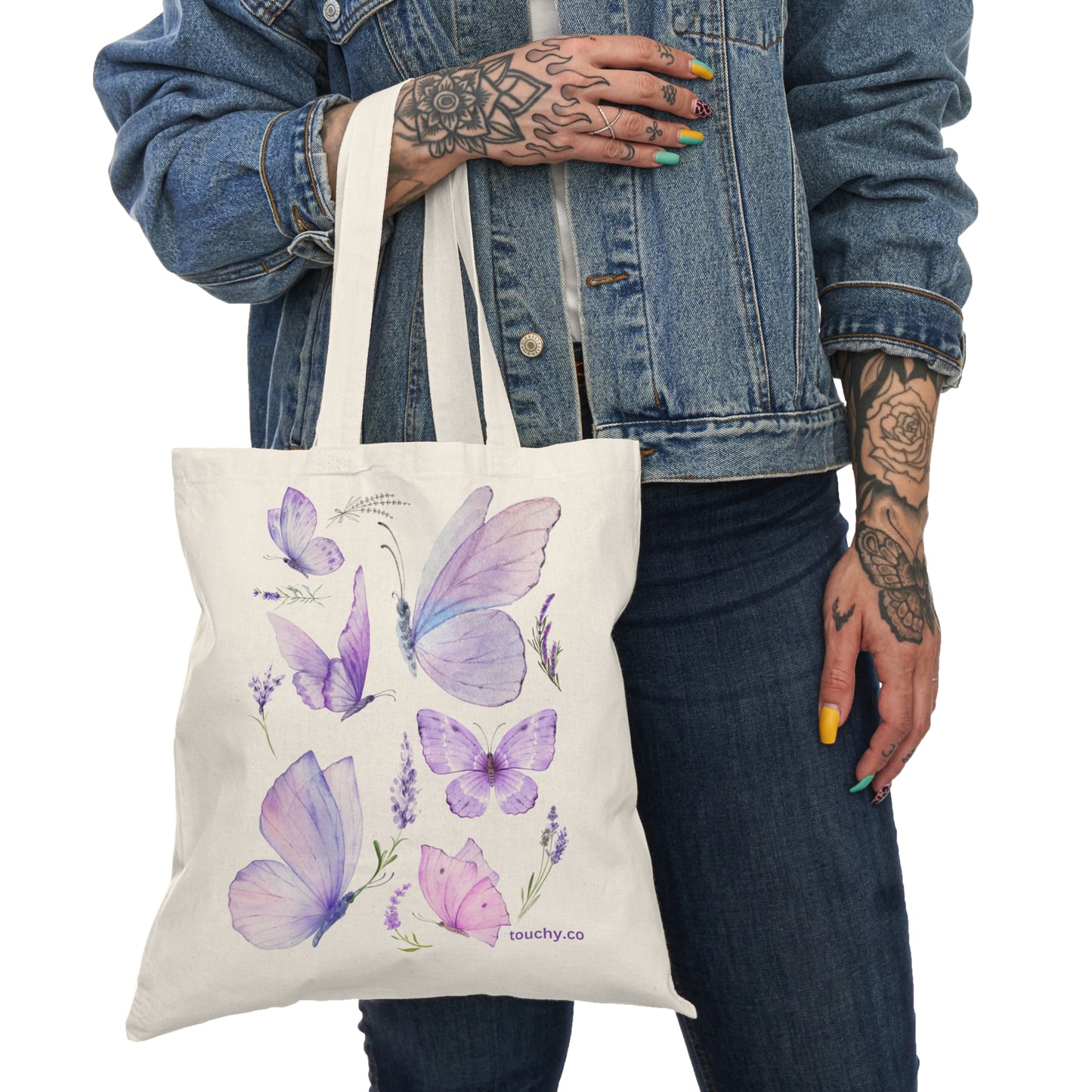 Butterfly Natural Tote Bag