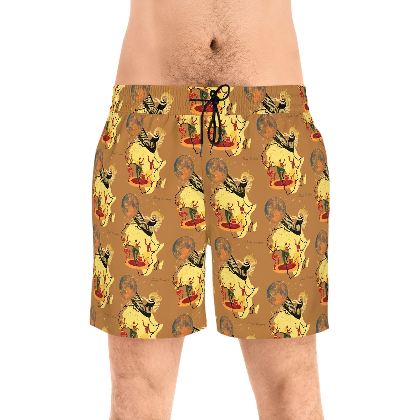 African Dance, Mid-Length Swim Shorts