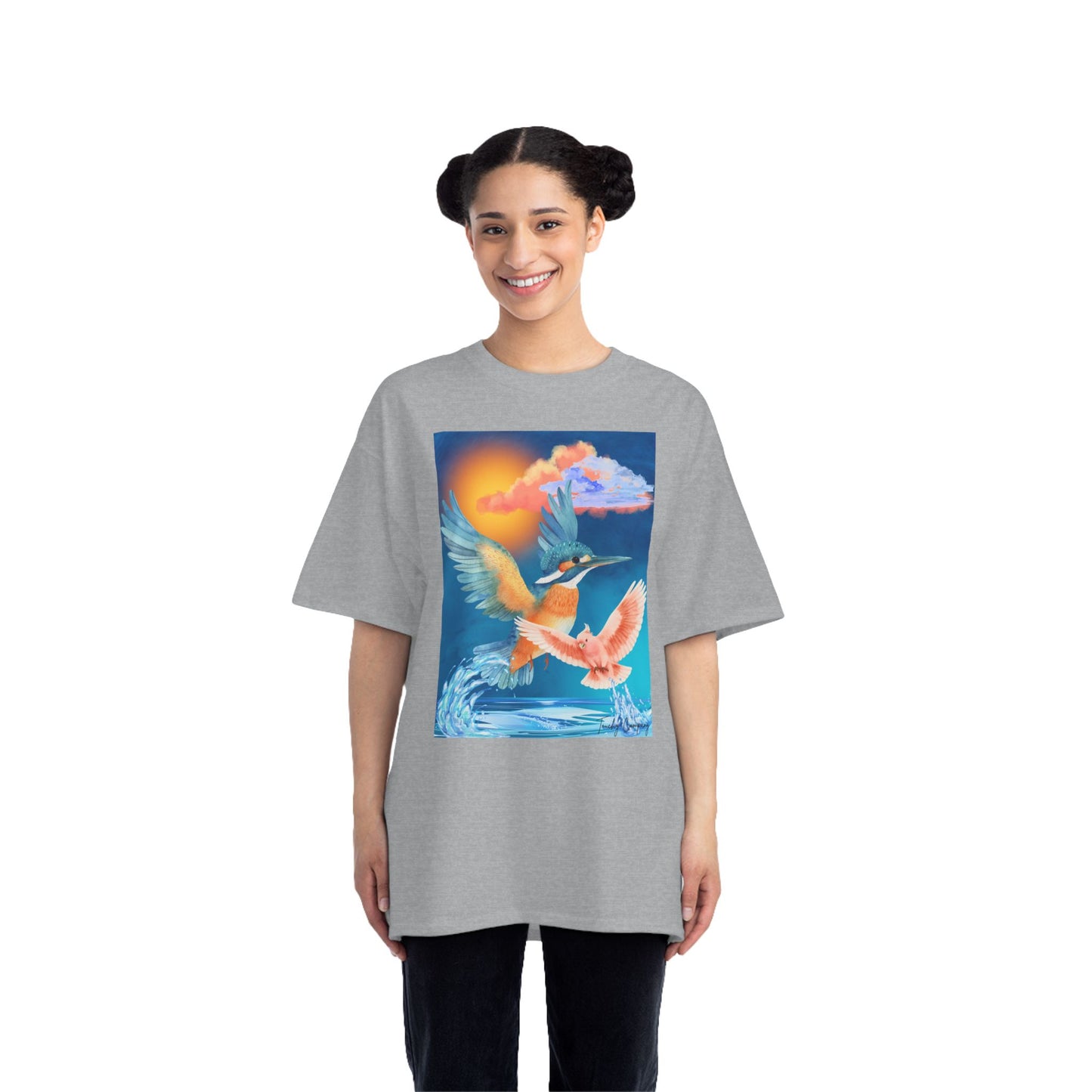 Colorful Kingfisher Graphic T-Shirt for Nature Lovers