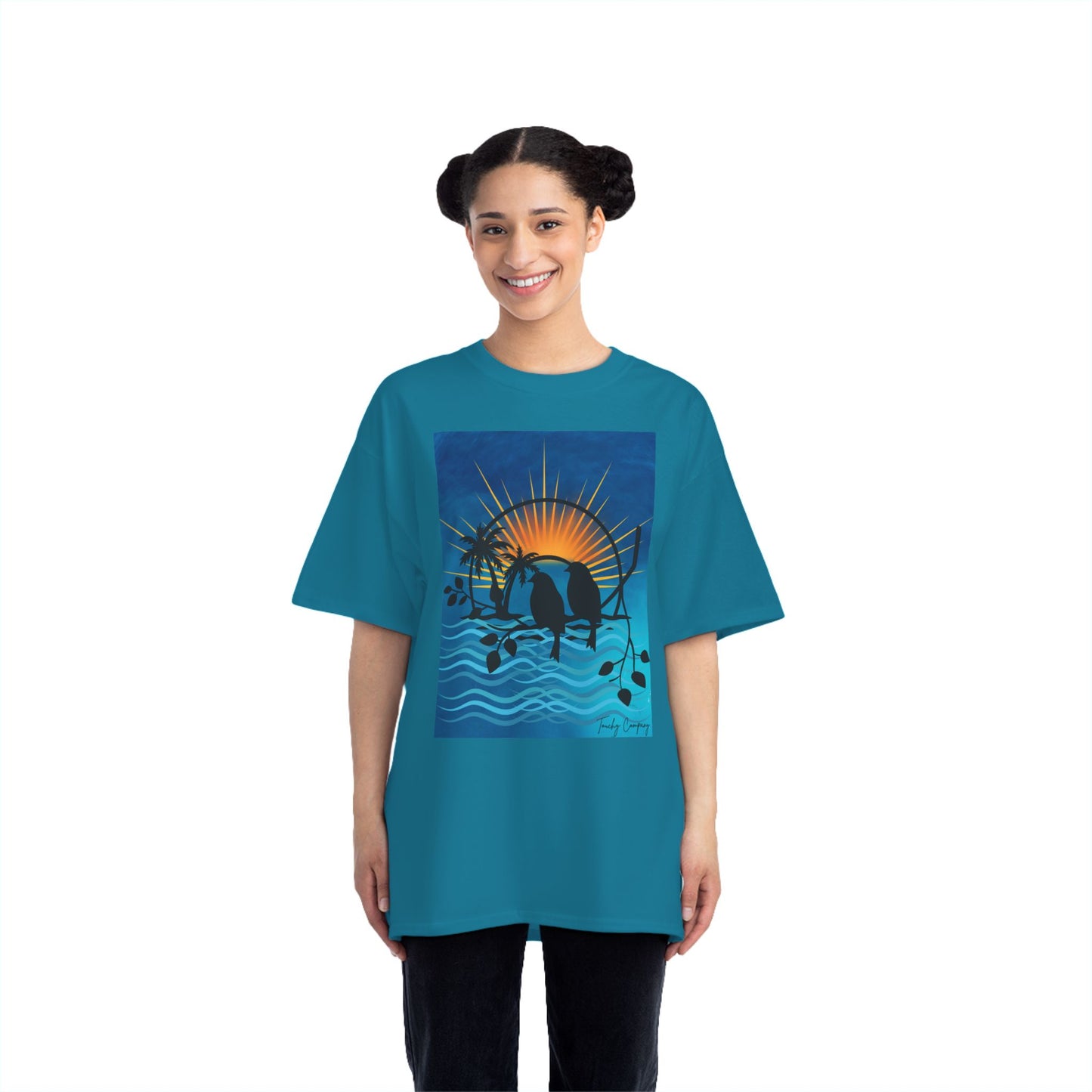 Tropical Sunset Graphic T-Shirt for Beach Lovers