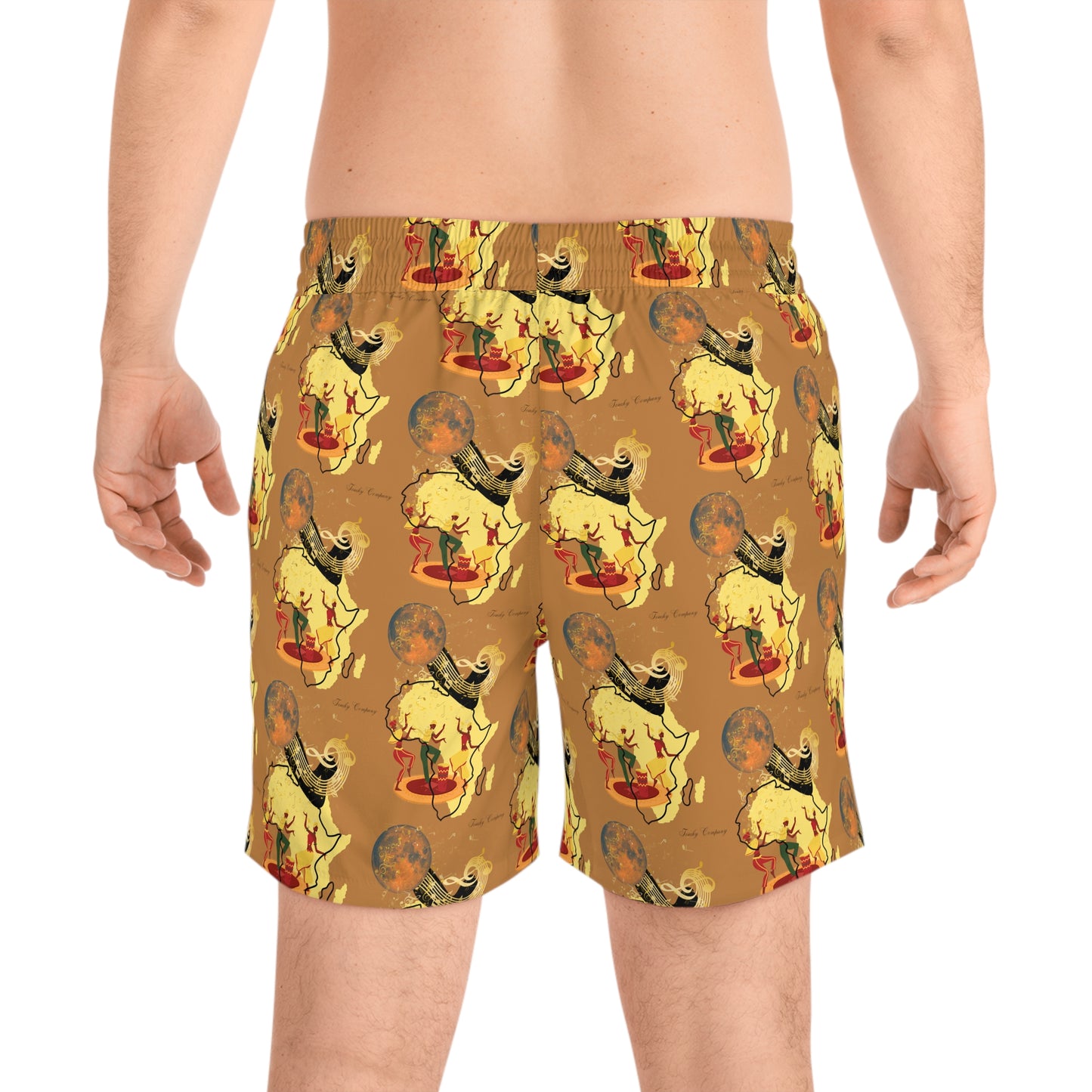 African Dance, Mid-Length Swim Shorts