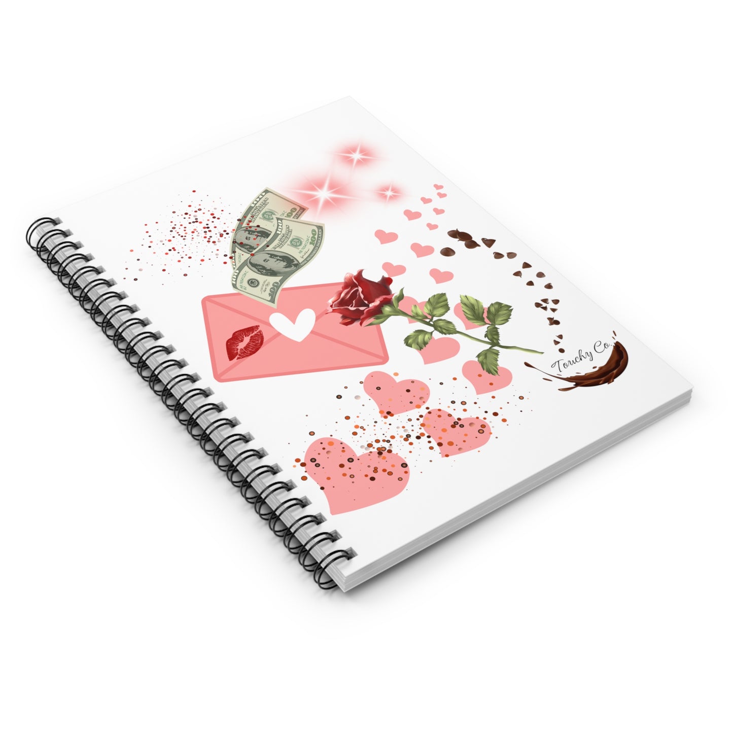 Money Heart, Spiral Notebook - Ruled Line