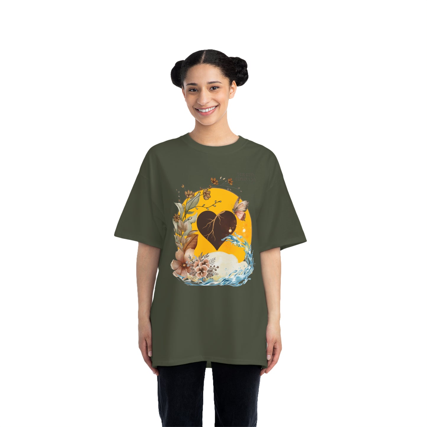 Brown Skin Heart, Oversized T-Shirt