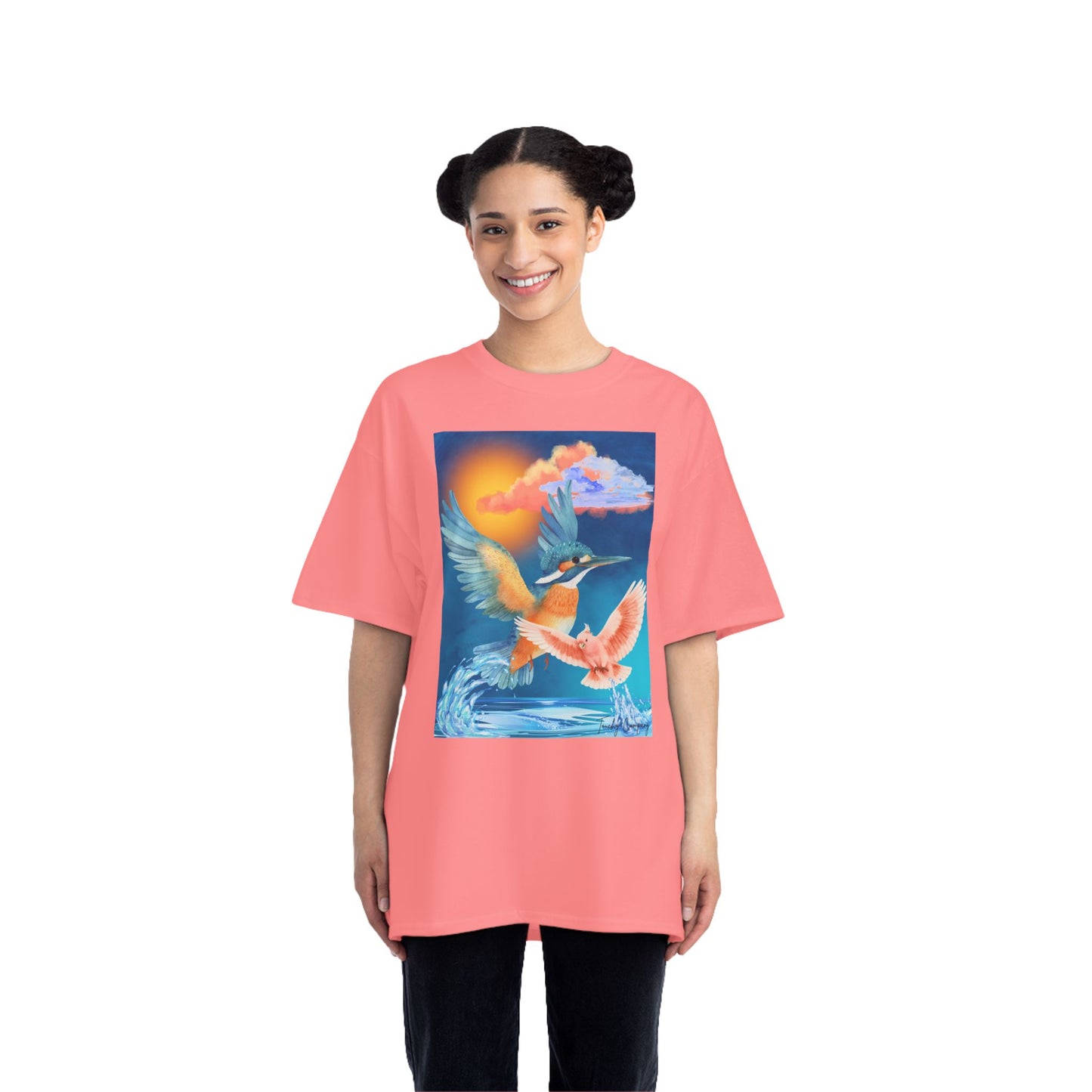 Colorful Kingfisher Graphic T-Shirt for Nature Lovers