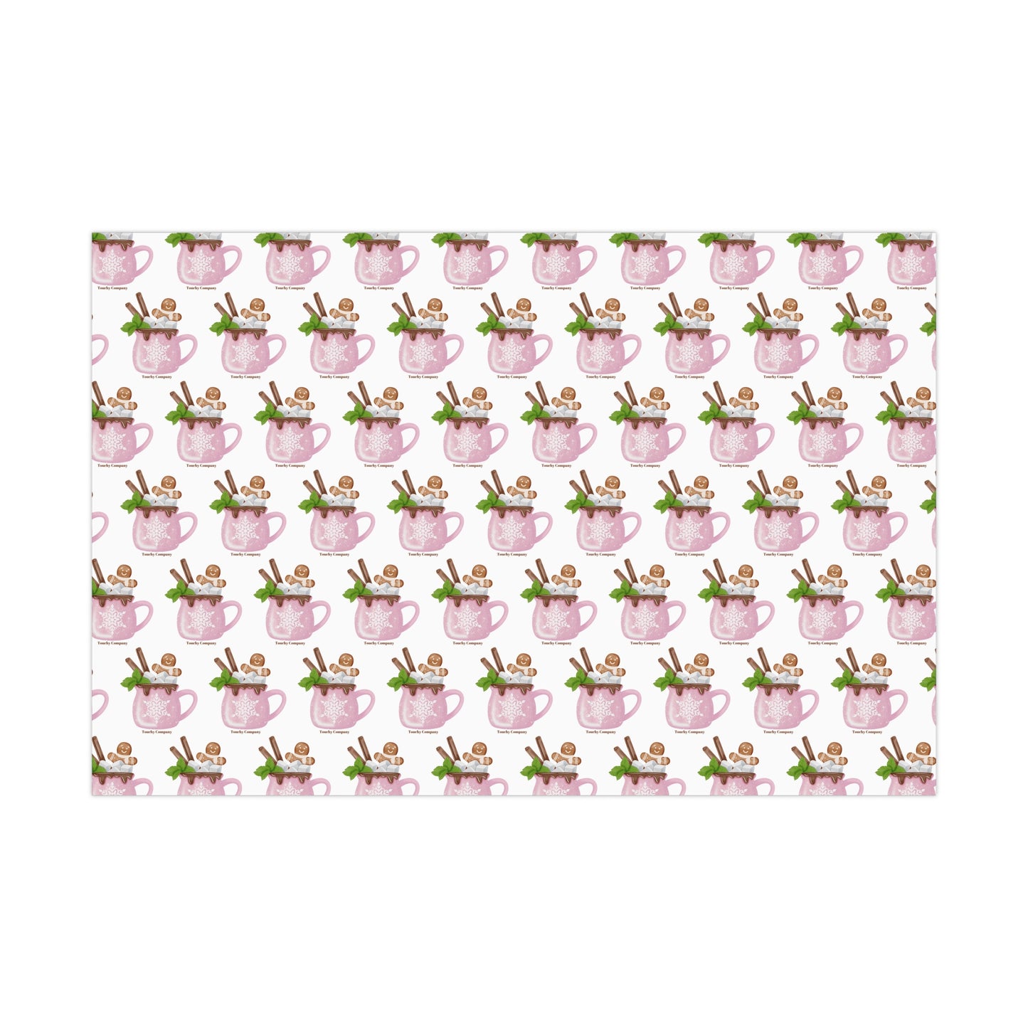 Pink Gingerbread Gift Wrap Papers