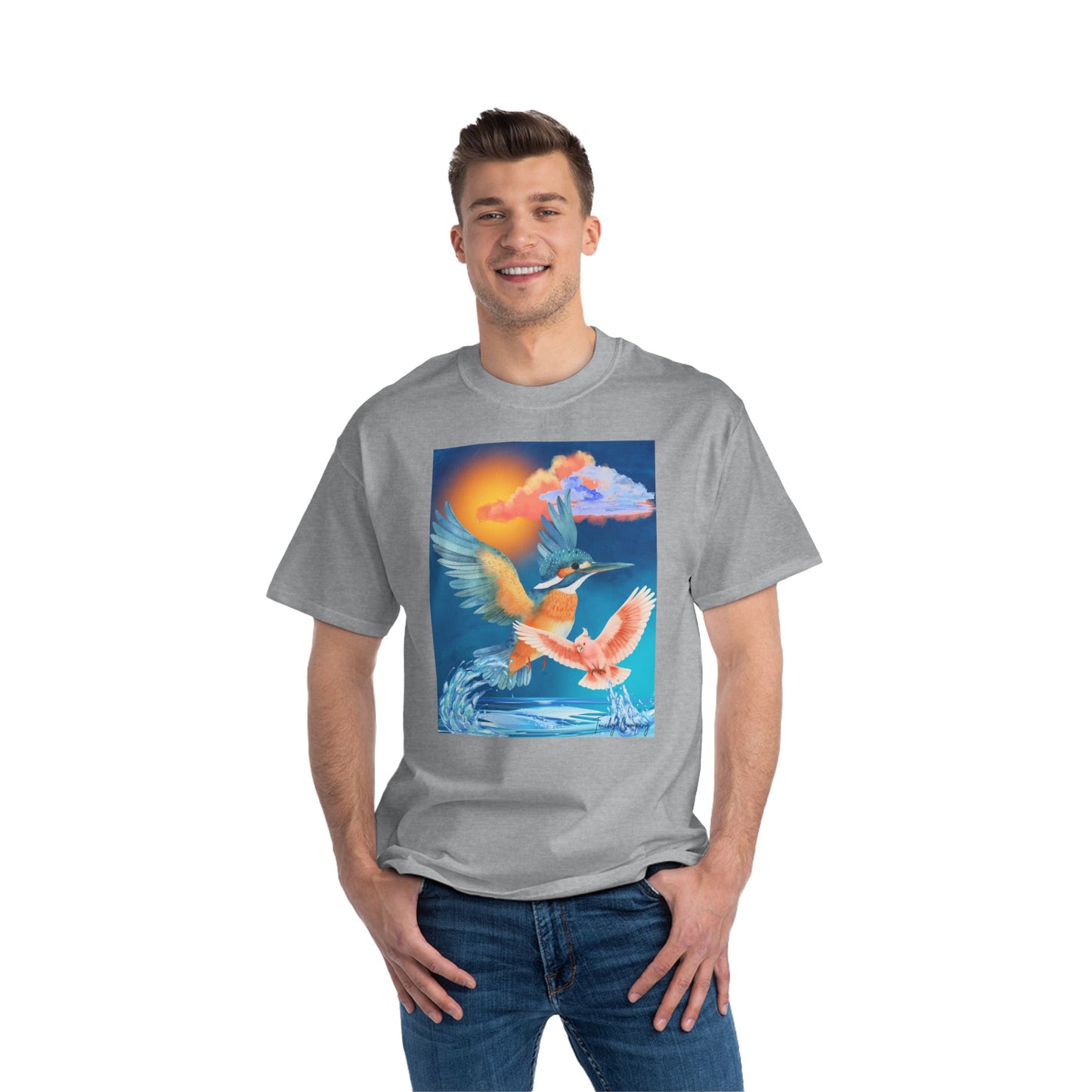 Colorful Kingfisher Graphic T-Shirt for Nature Lovers