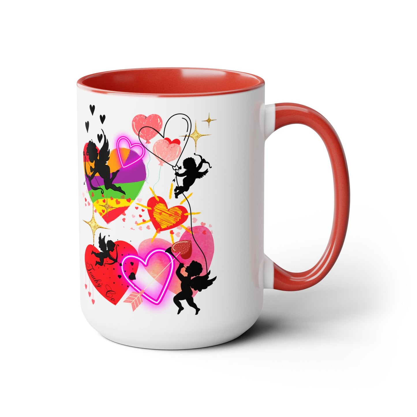 Cupid Love, Two-Tone Coffee Mugs, 15oz