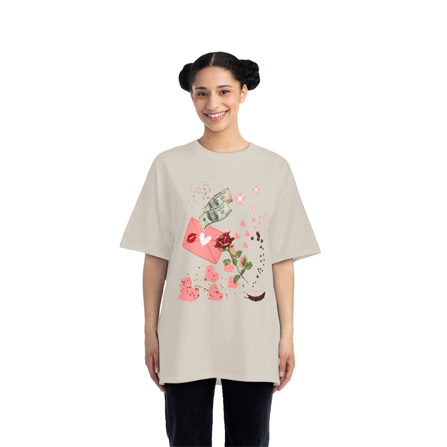 Money Heart, Oversized T-Shirt