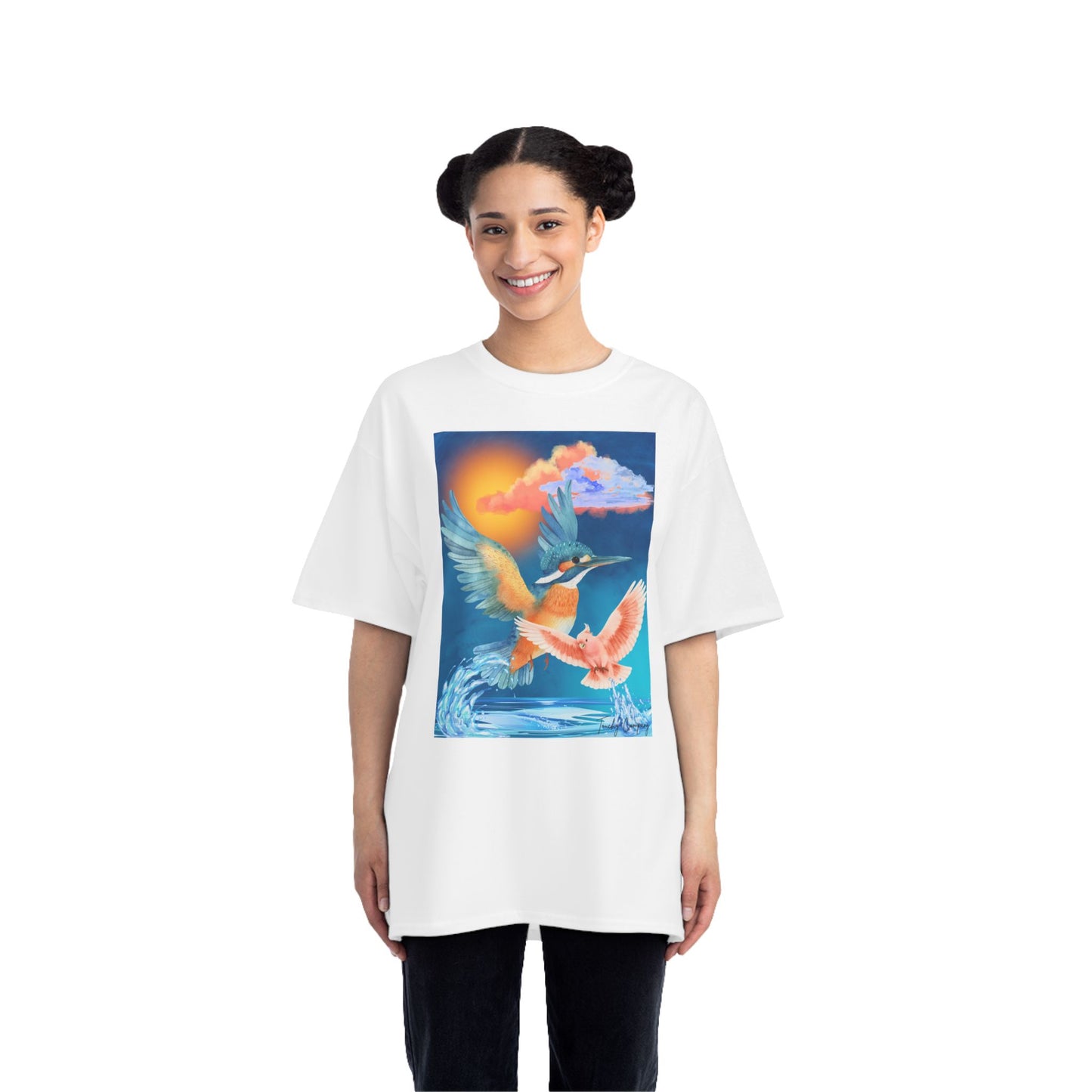 Colorful Kingfisher Graphic T-Shirt for Nature Lovers
