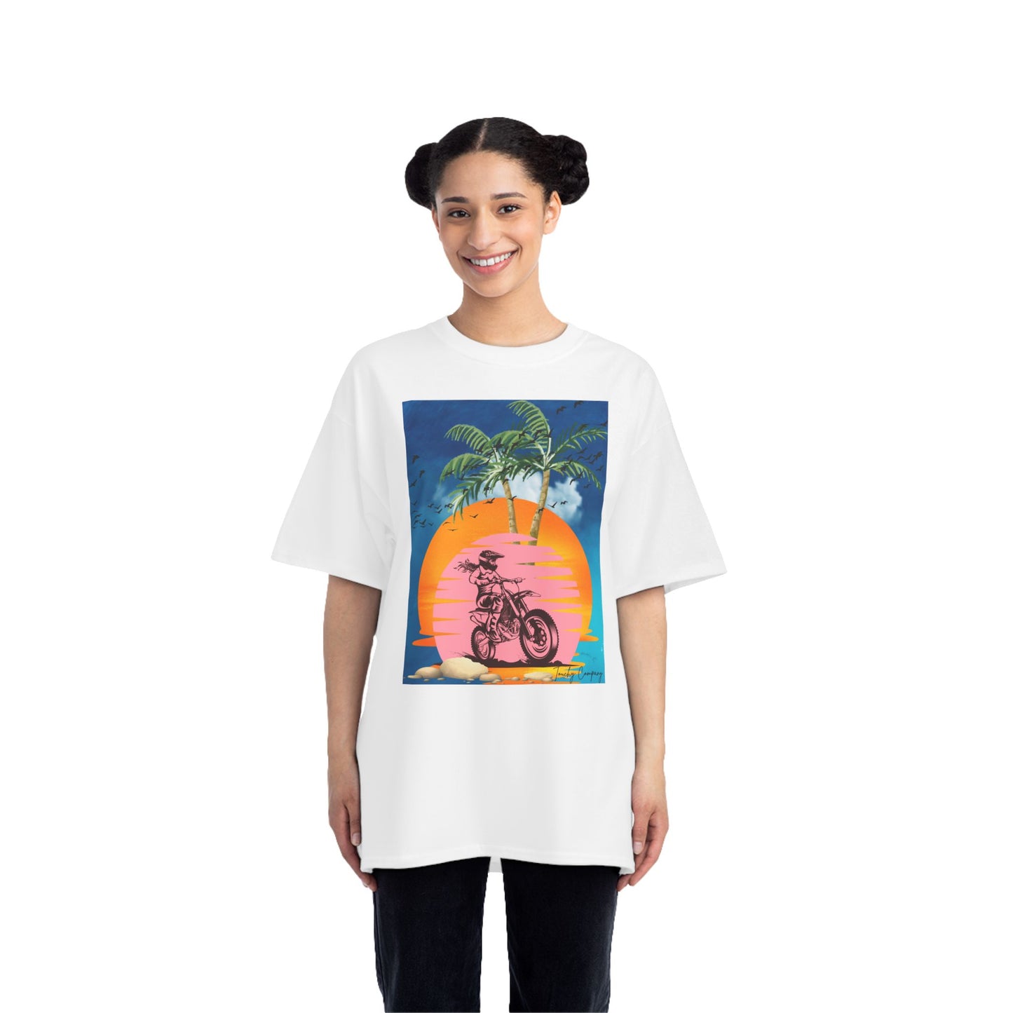 Vintage Sunset Motorcycle Graphic T-Shirt