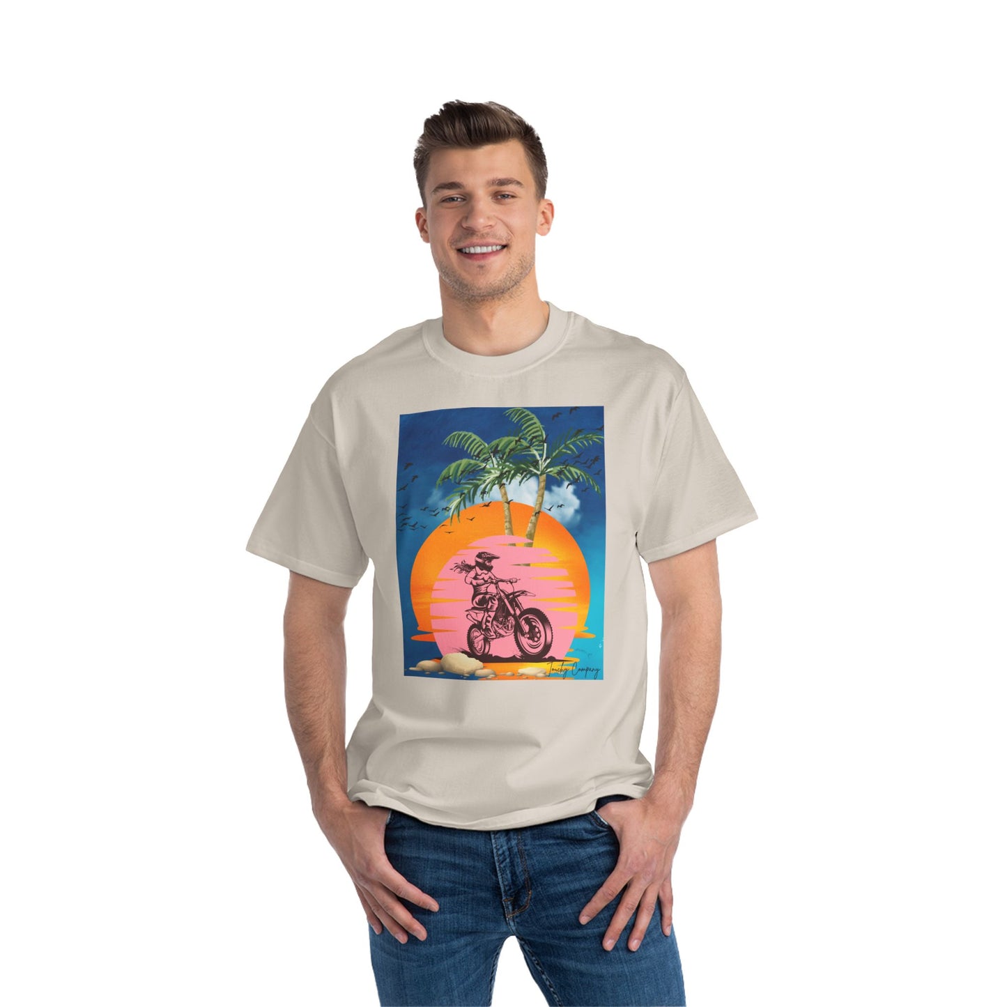Vintage Sunset Motorcycle Graphic T-Shirt