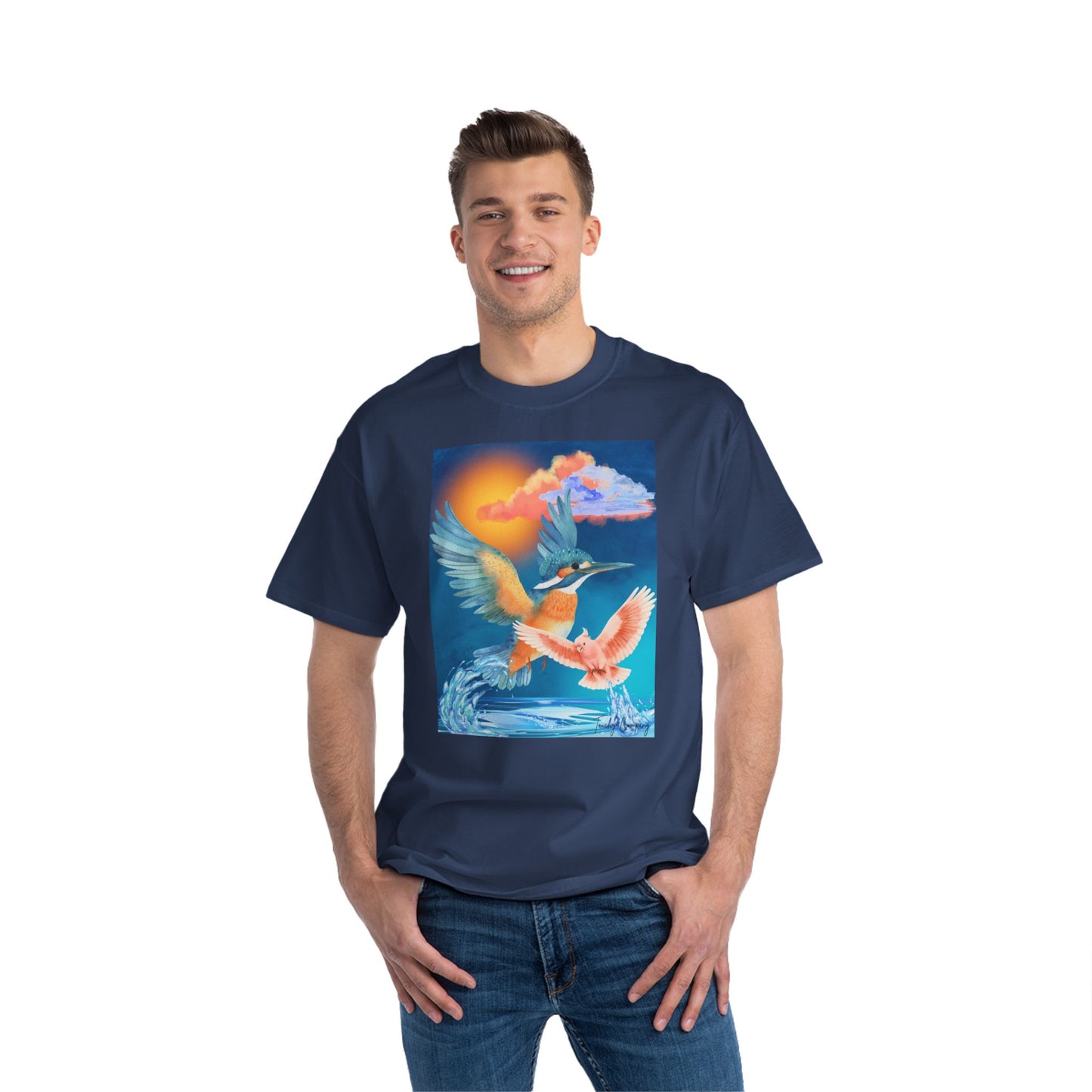Colorful Kingfisher Graphic T-Shirt for Nature Lovers