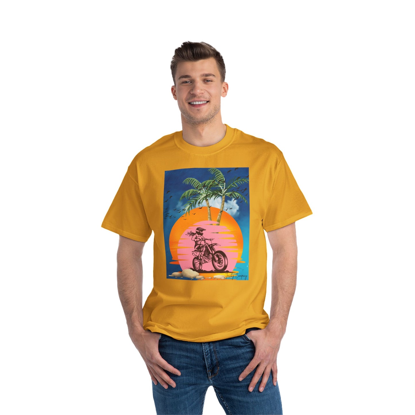 Vintage Sunset Motorcycle Graphic T-Shirt