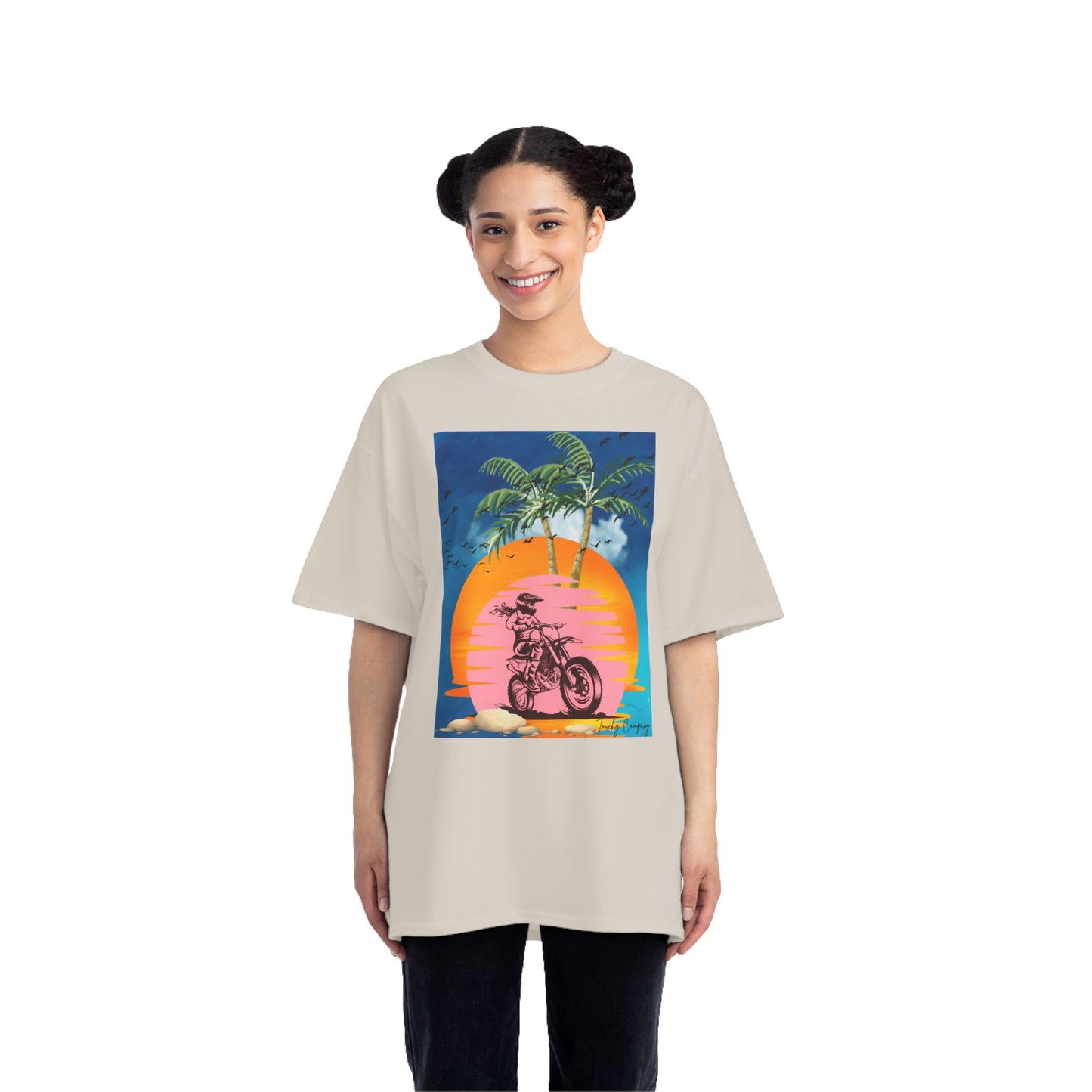 Vintage Sunset Motorcycle Graphic T-Shirt