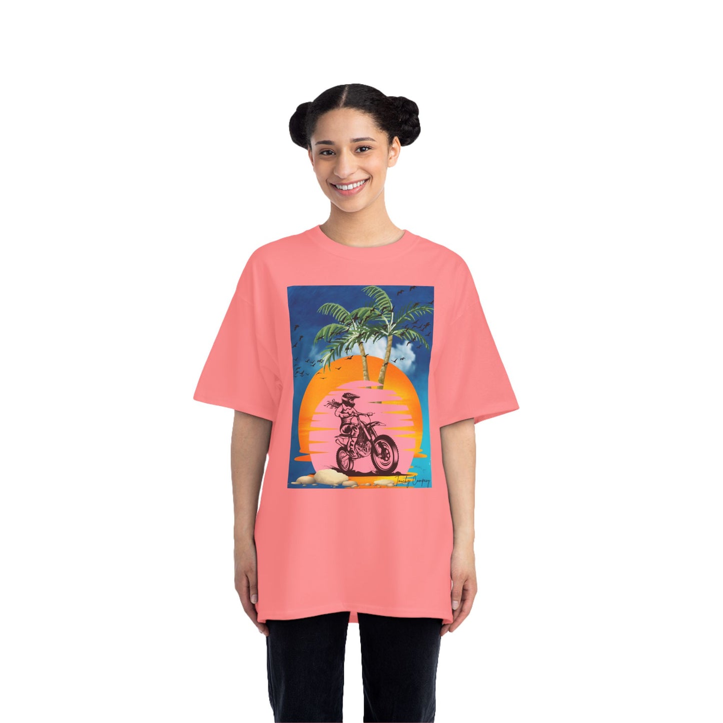 Vintage Sunset Motorcycle Graphic T-Shirt