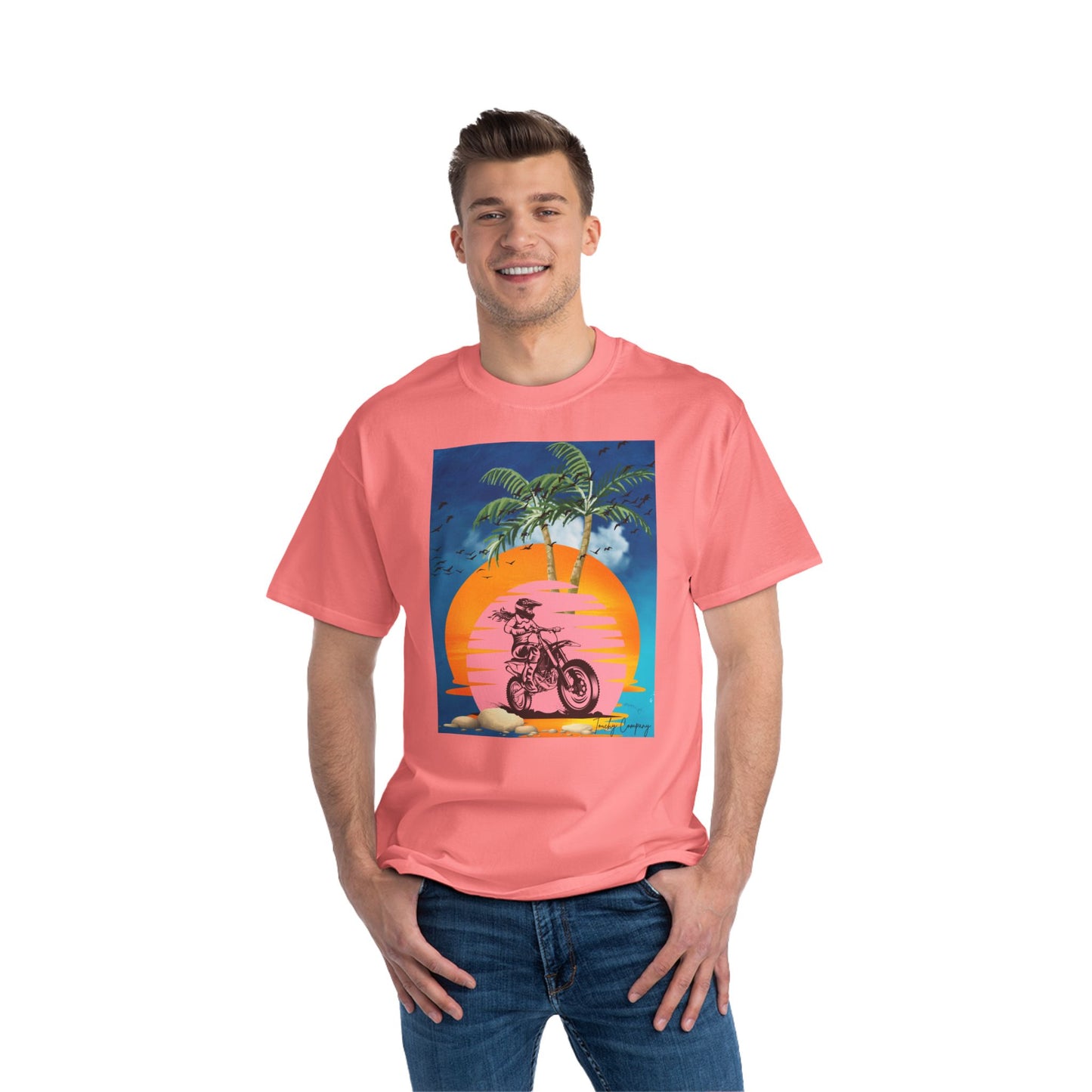 Vintage Sunset Motorcycle Graphic T-Shirt