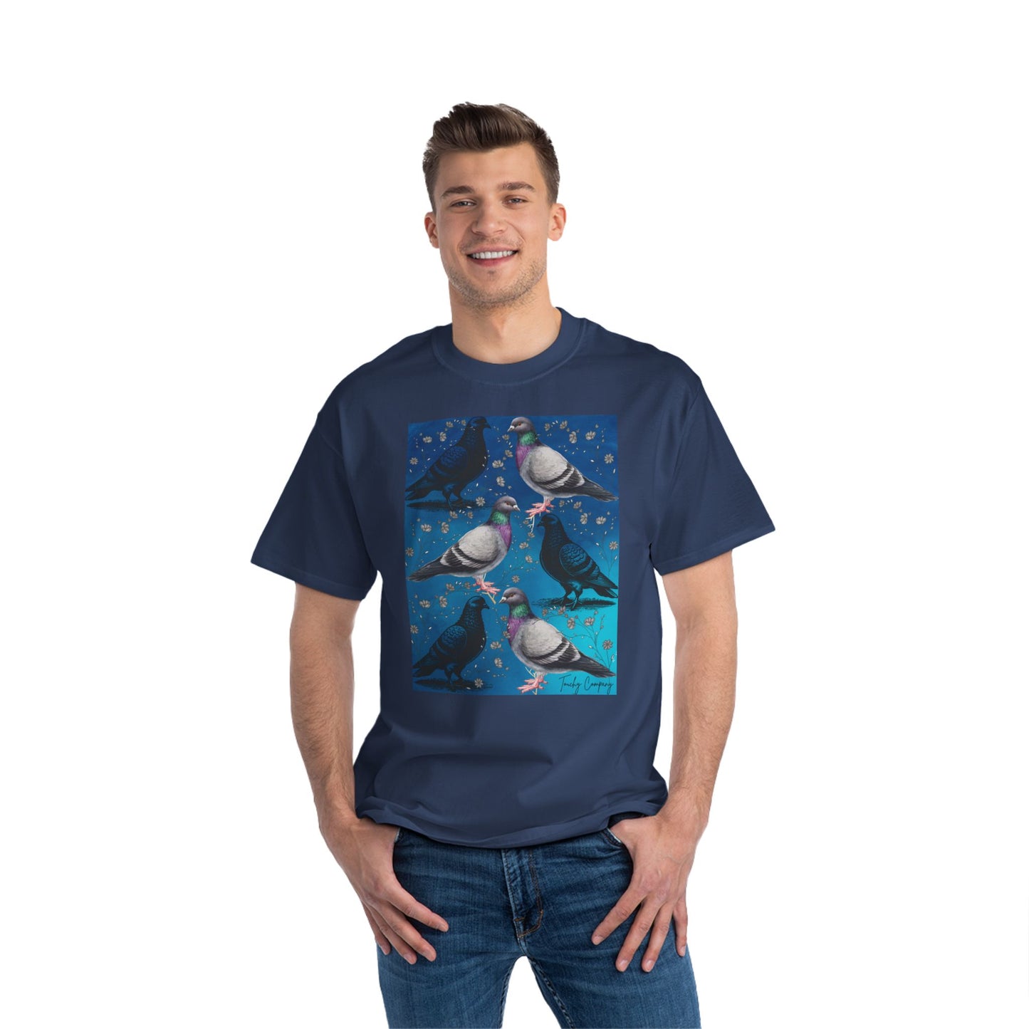 Whimsical Pigeon Art Short-Sleeve T-Shirt – Unique Gift for Bird Lovers