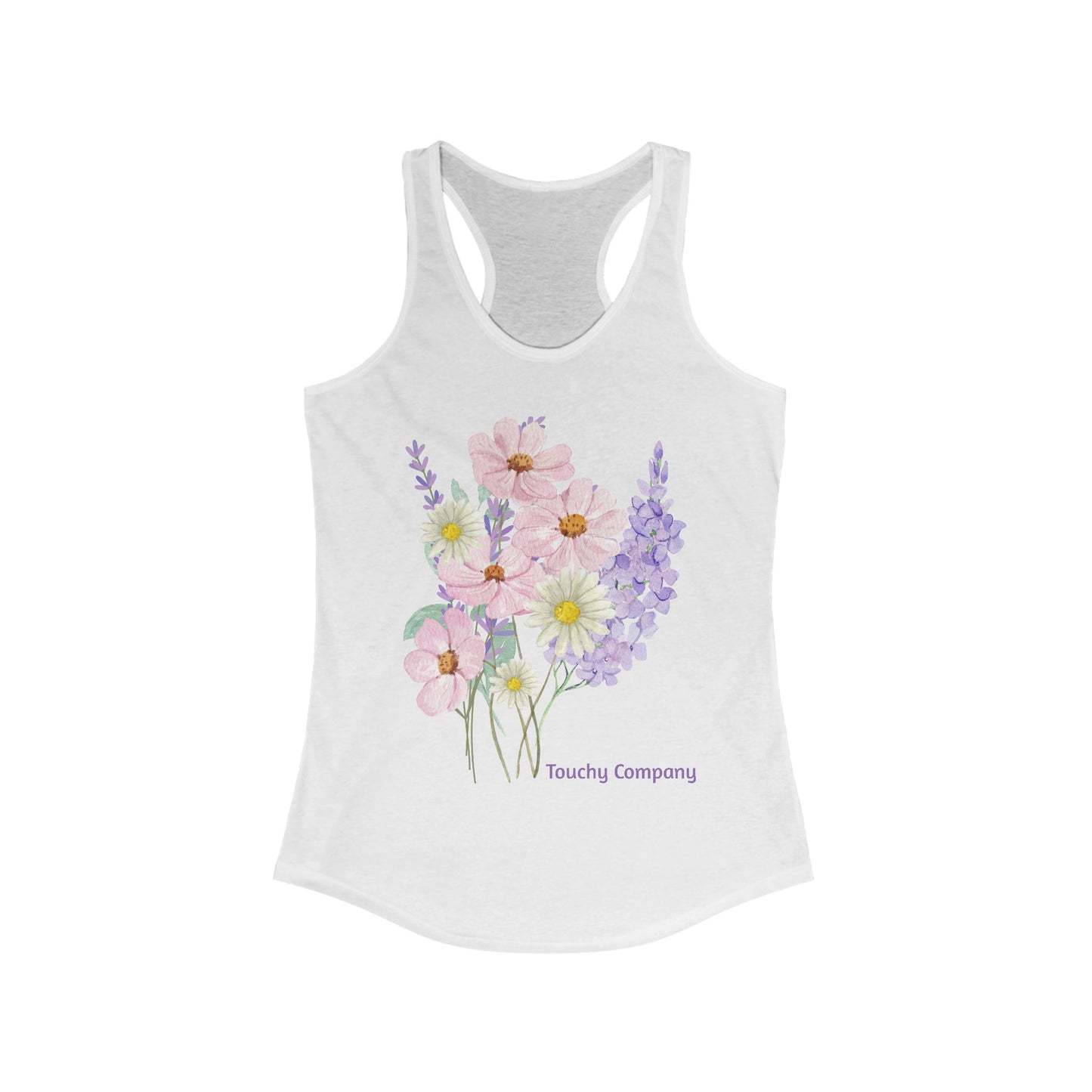 Floral Women's Racerback Tank Top - Spring Blossom Design