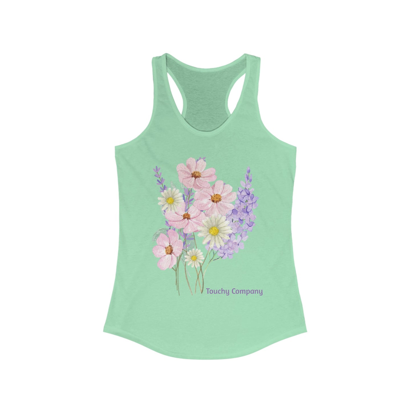 Floral Women's Racerback Tank Top - Spring Blossom Design