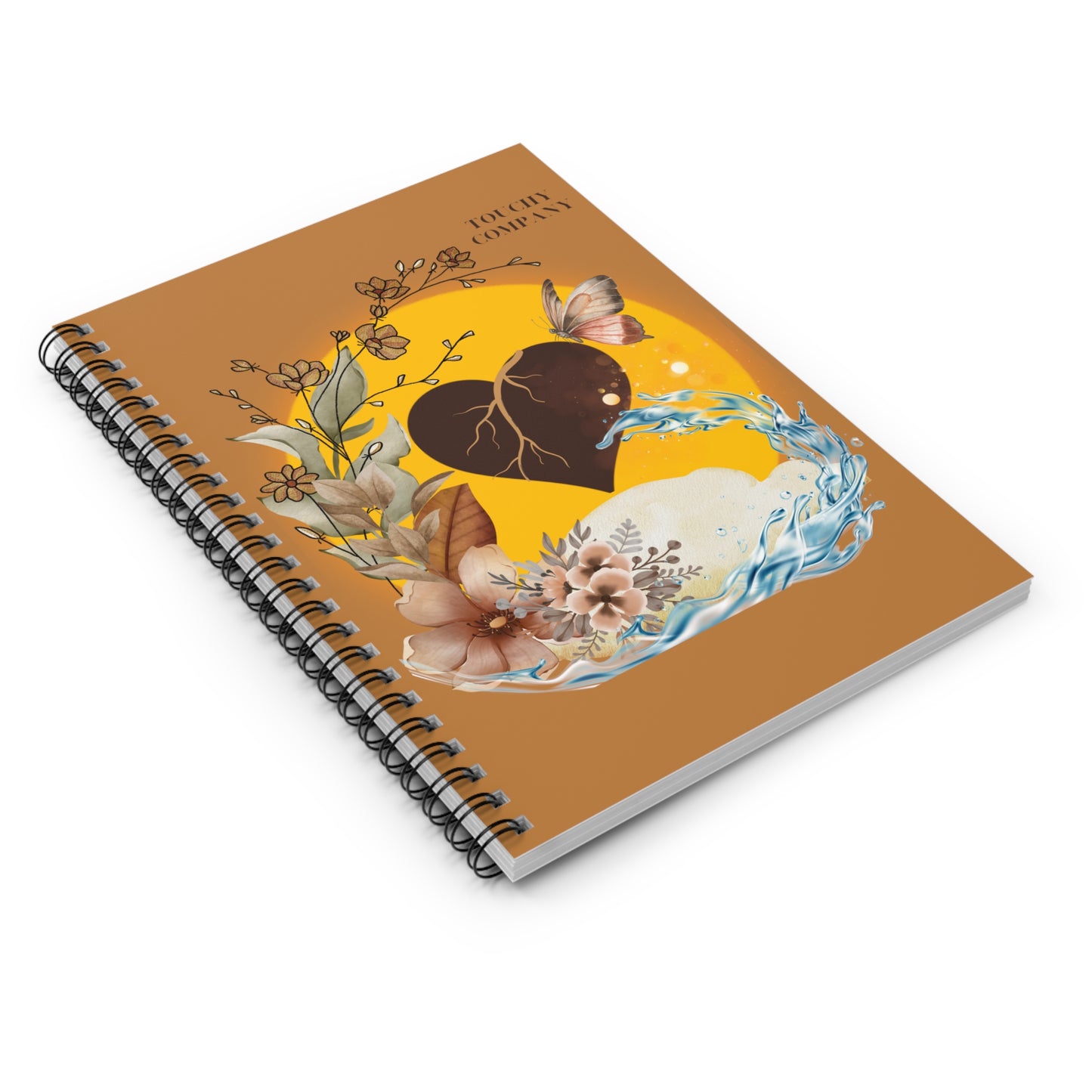 Brown Heart, Spiral Notebook - Ruled Line