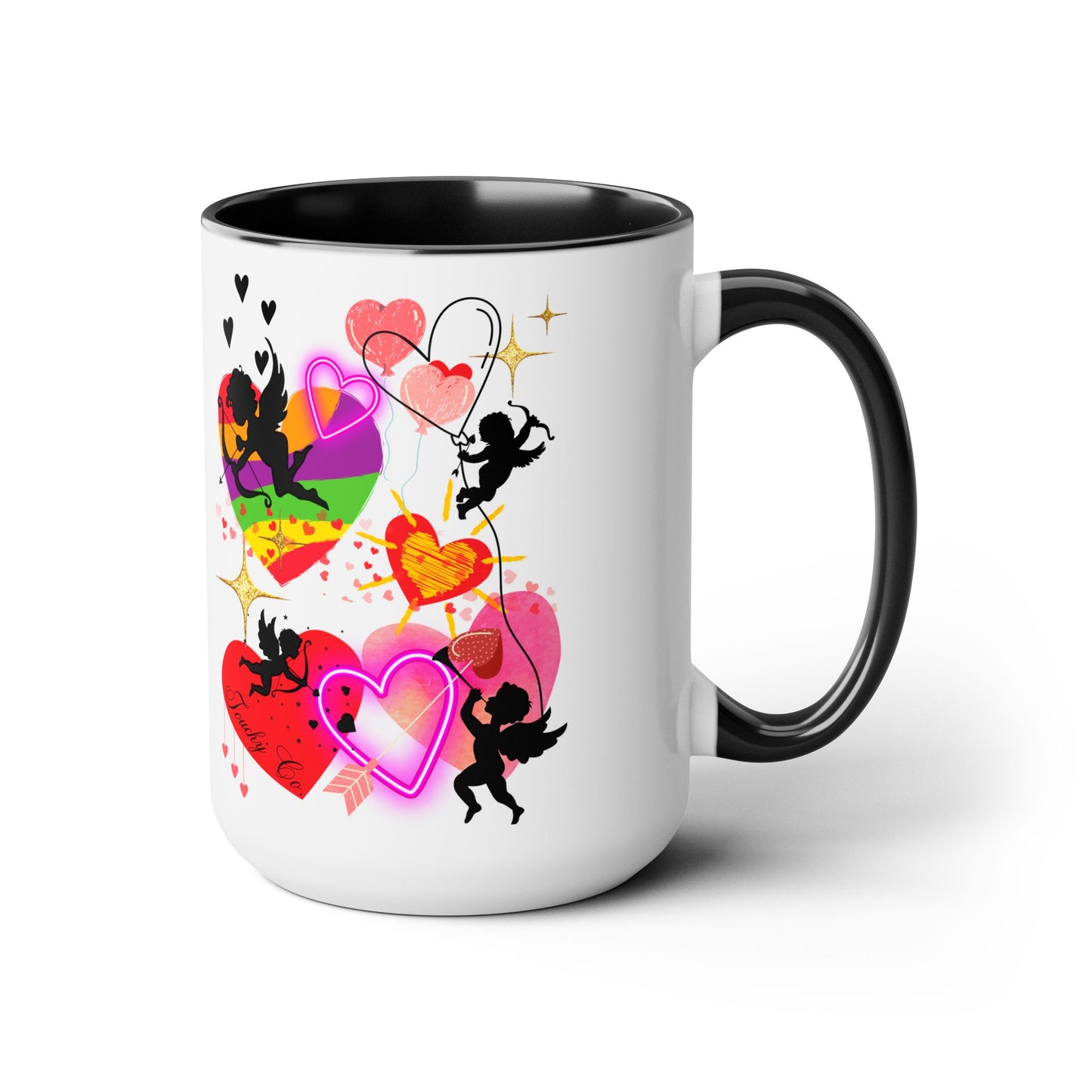 Cupid Love, Two-Tone Coffee Mugs, 15oz