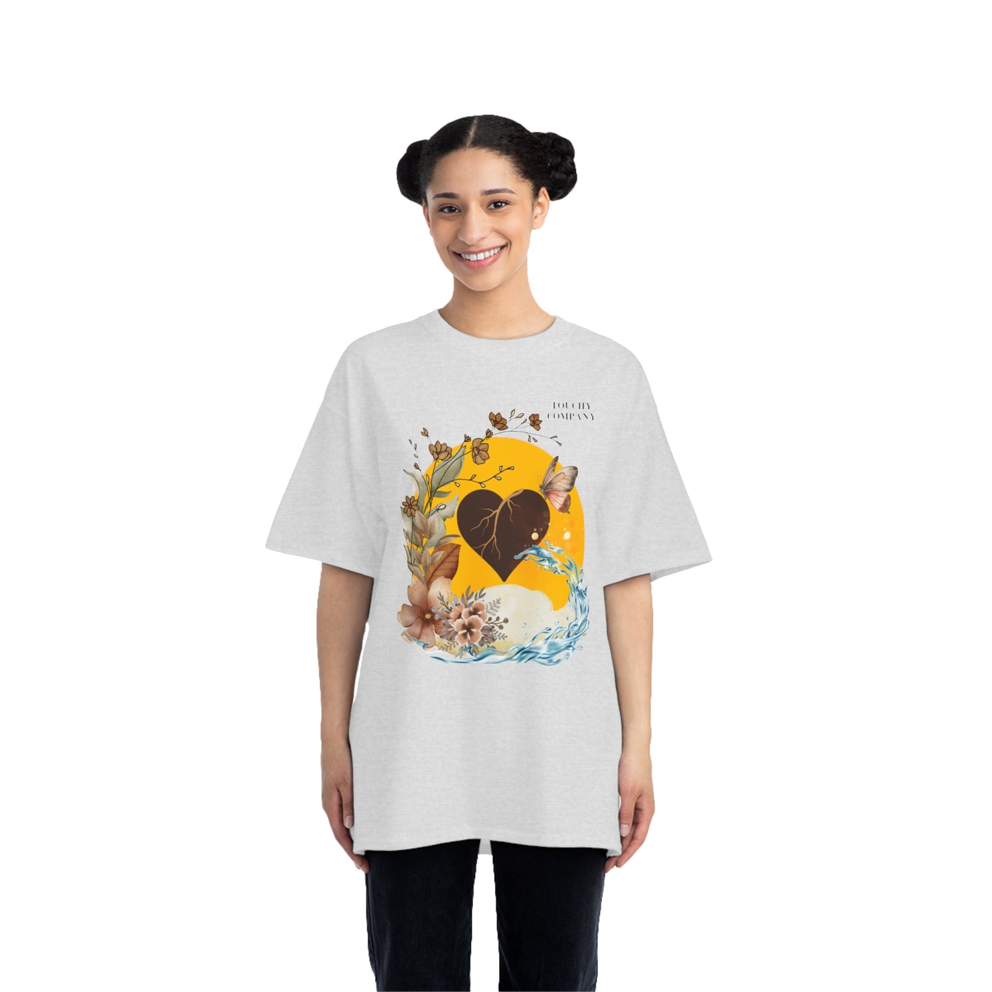 Brown Skin Heart, Oversized T-Shirt