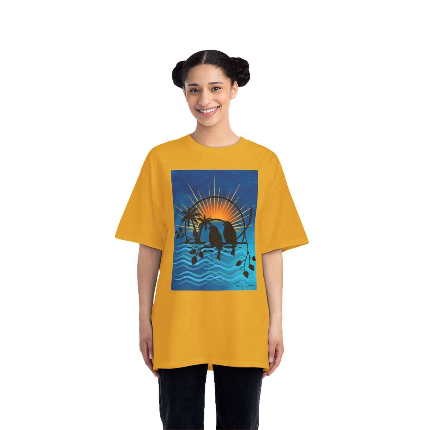 Tropical Sunset Graphic T-Shirt for Beach Lovers