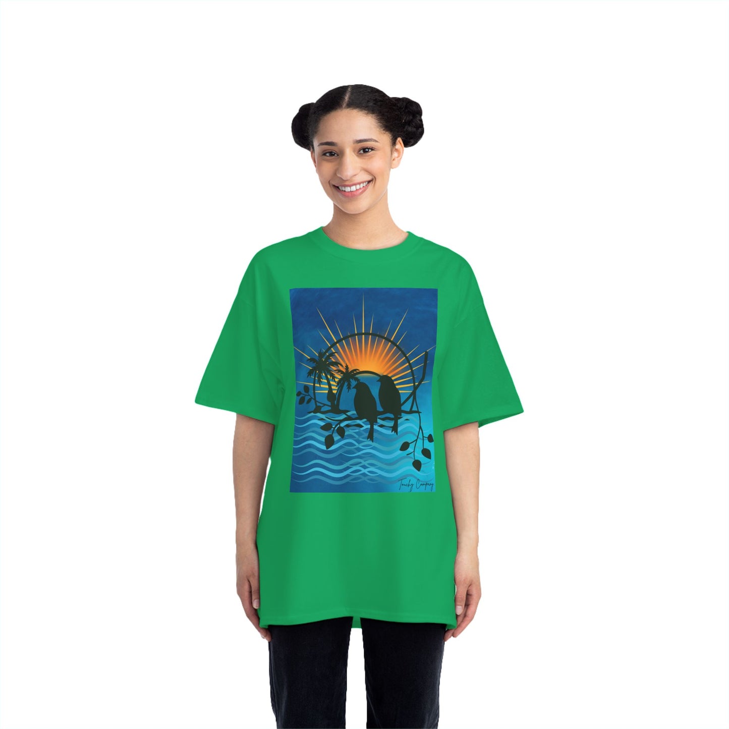 Tropical Sunset Graphic T-Shirt for Beach Lovers