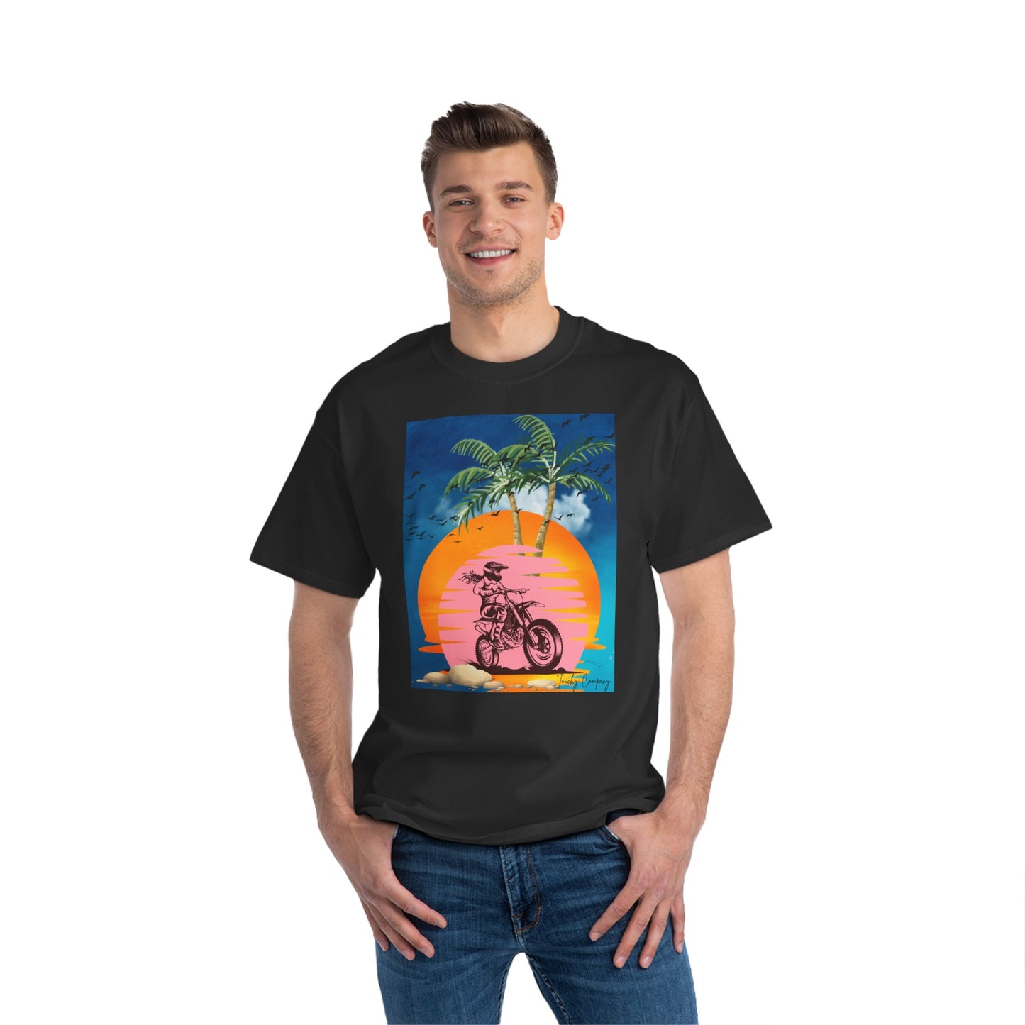 Vintage Sunset Motorcycle Graphic T-Shirt
