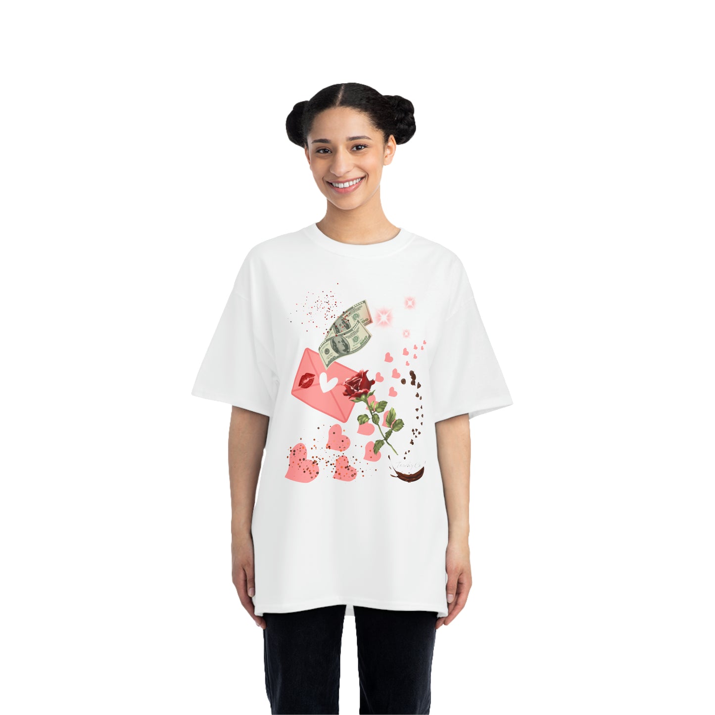 Money Heart, Oversized T-Shirt