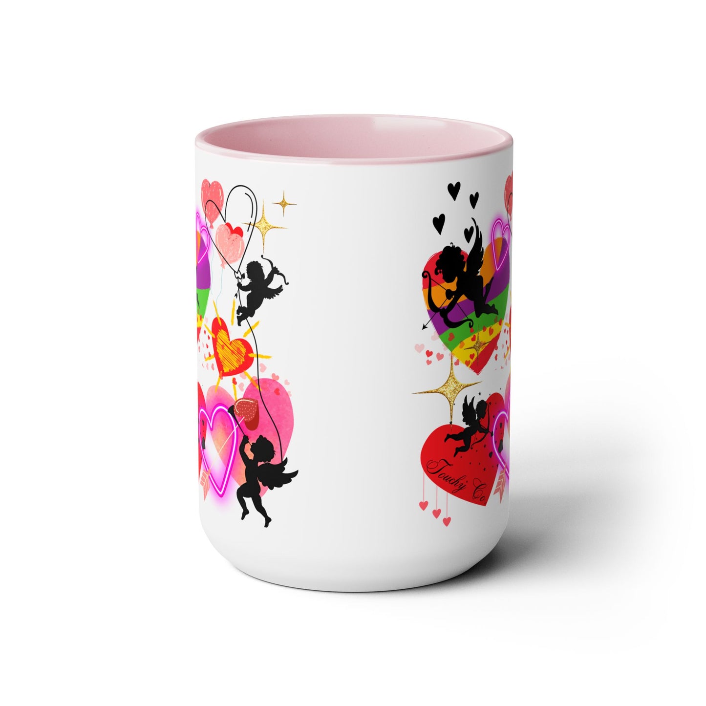 Cupid Love, Two-Tone Coffee Mugs, 15oz