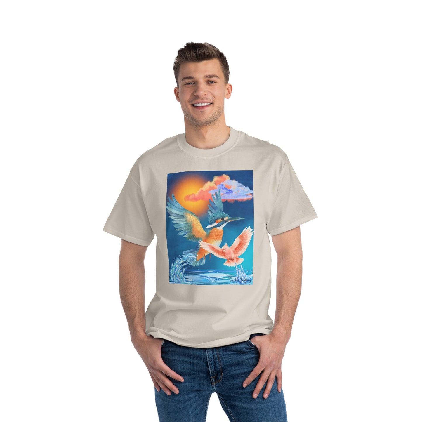 Colorful Kingfisher Graphic T-Shirt for Nature Lovers