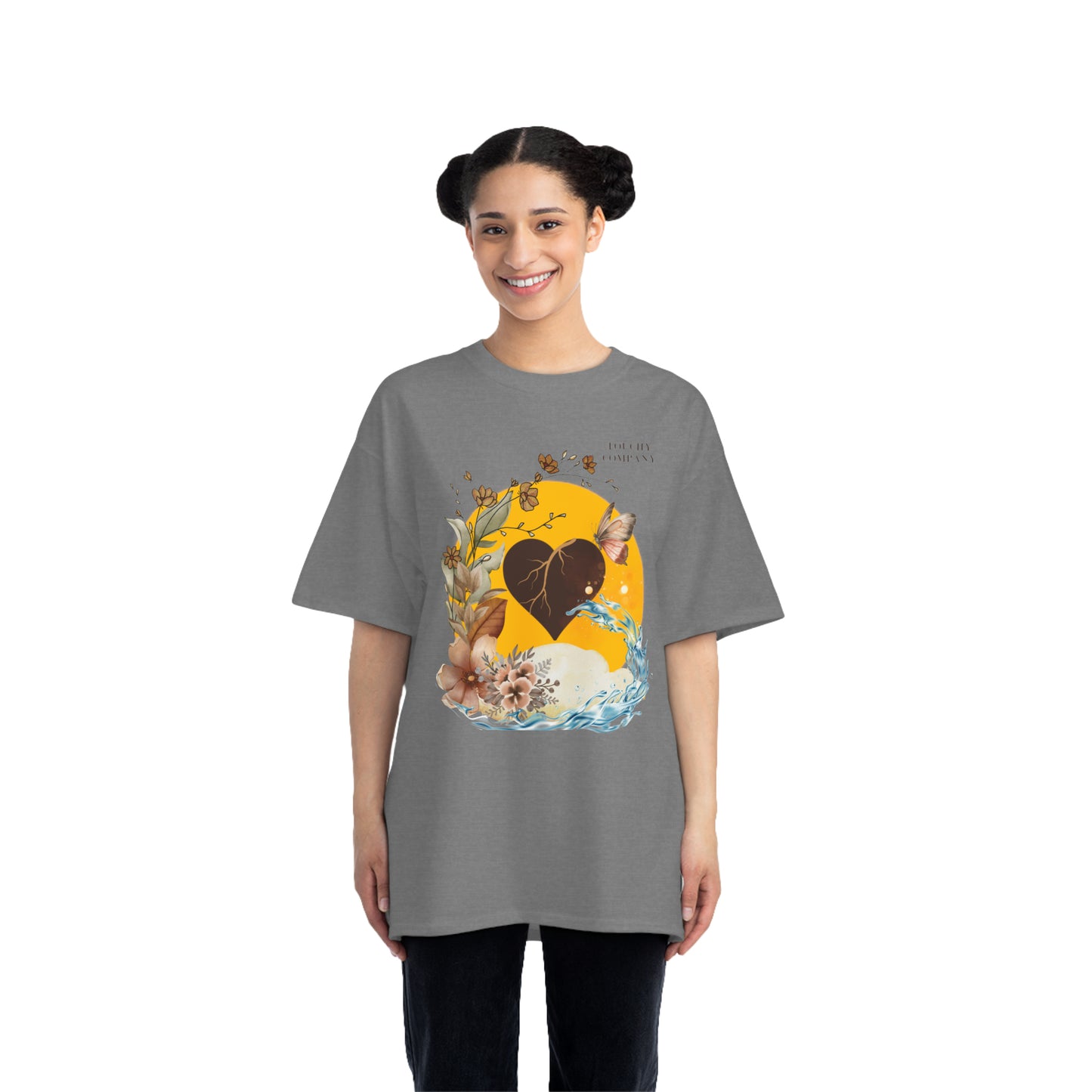 Brown Skin Heart, Oversized T-Shirt