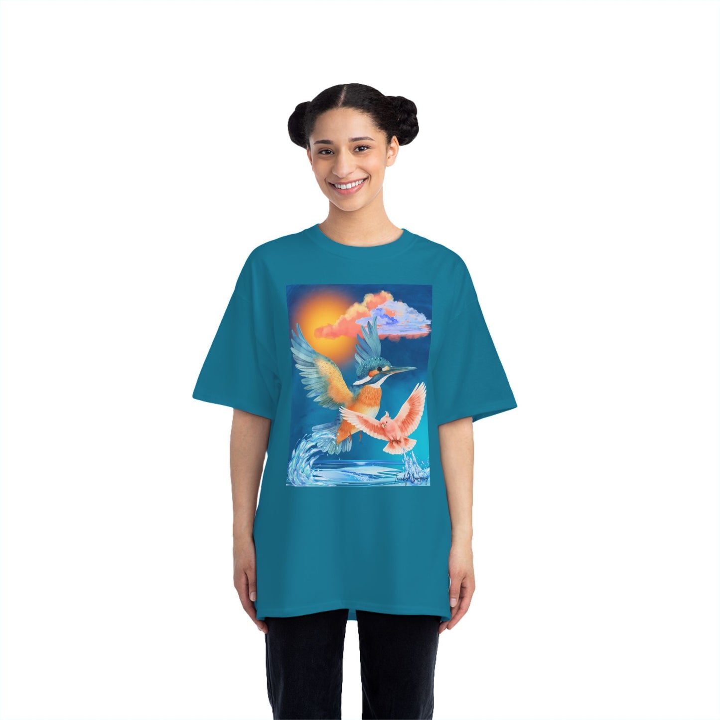 Colorful Kingfisher Graphic T-Shirt for Nature Lovers
