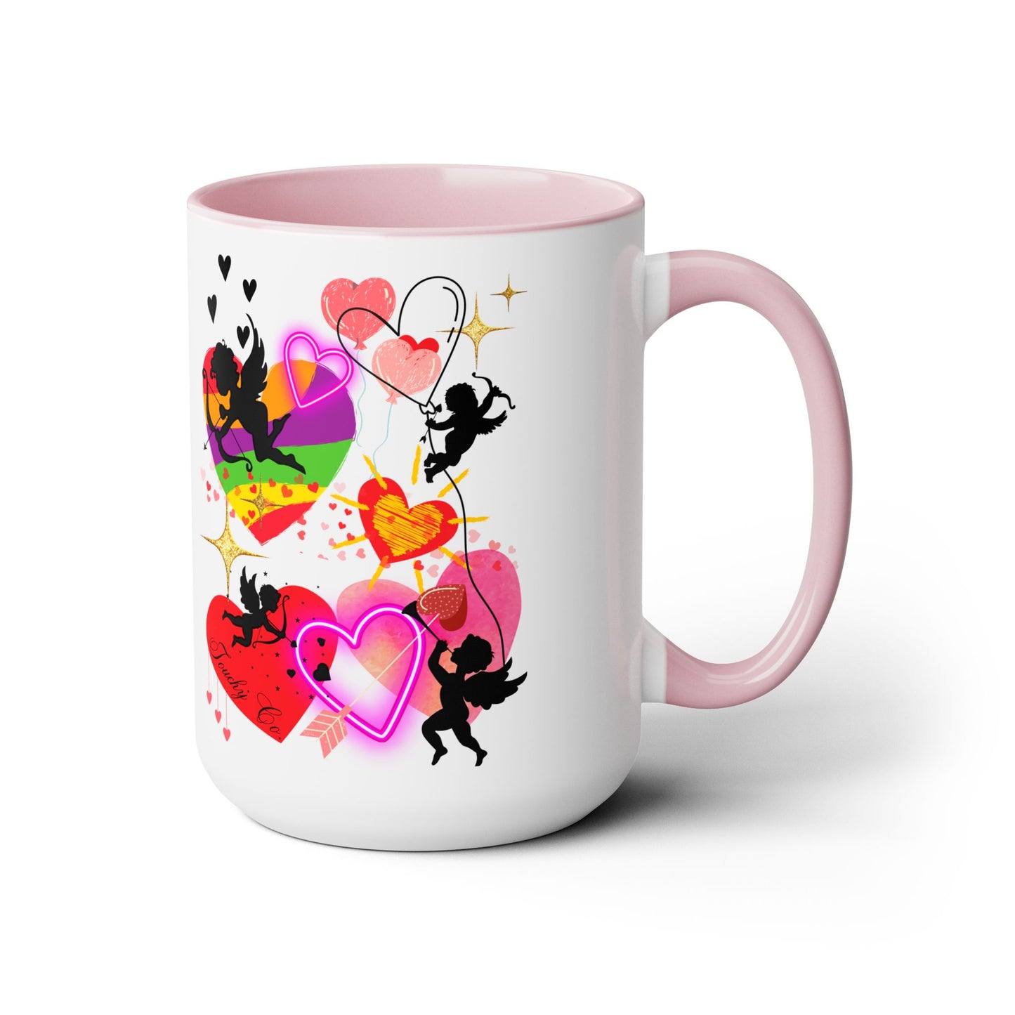Cupid Love, Two-Tone Coffee Mugs, 15oz