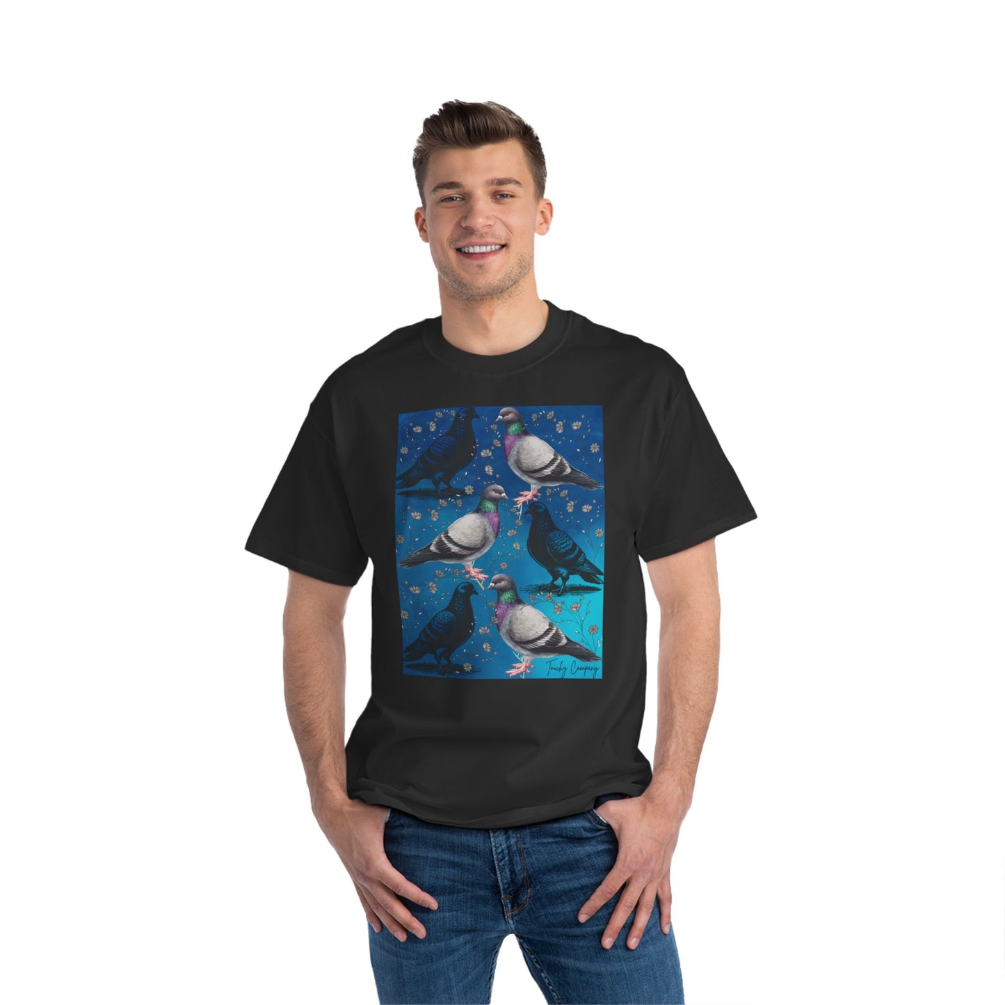 Whimsical Pigeon Art Short-Sleeve T-Shirt – Unique Gift for Bird Lovers
